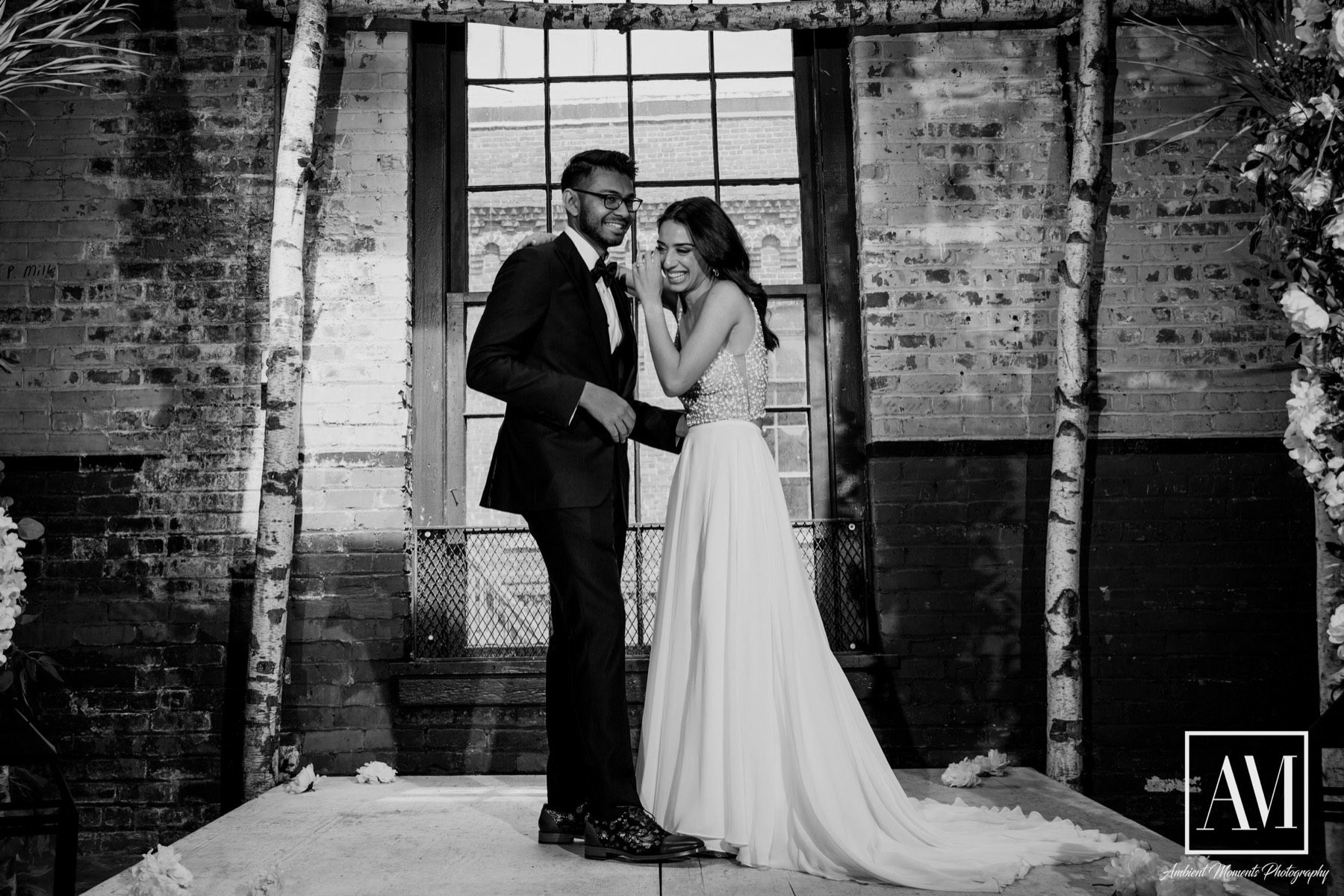 Amanda + Kevin wedding ceremony at Art Factory Studios, Paterson, NJ