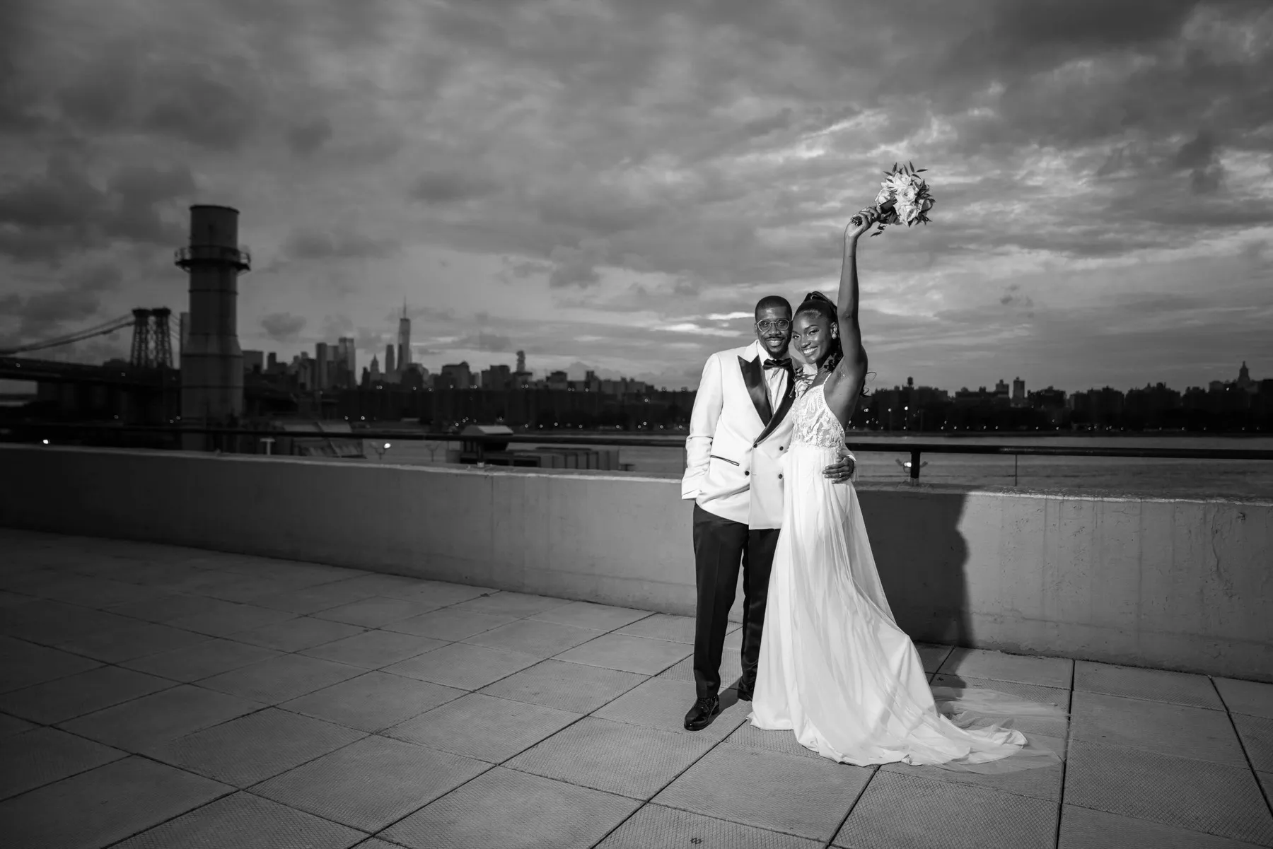 Arielle + Romell wedding at The W Loft, Brooklyn, NY