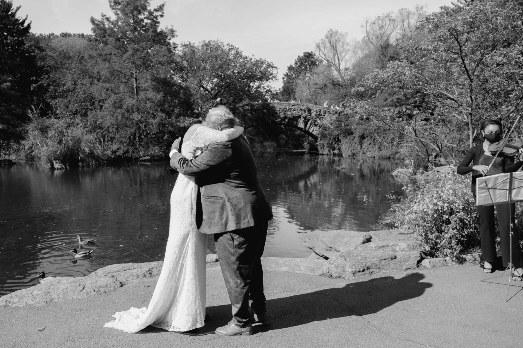 Veronica + Julie wedding at Gapstow Bridge, Central Park Wedding