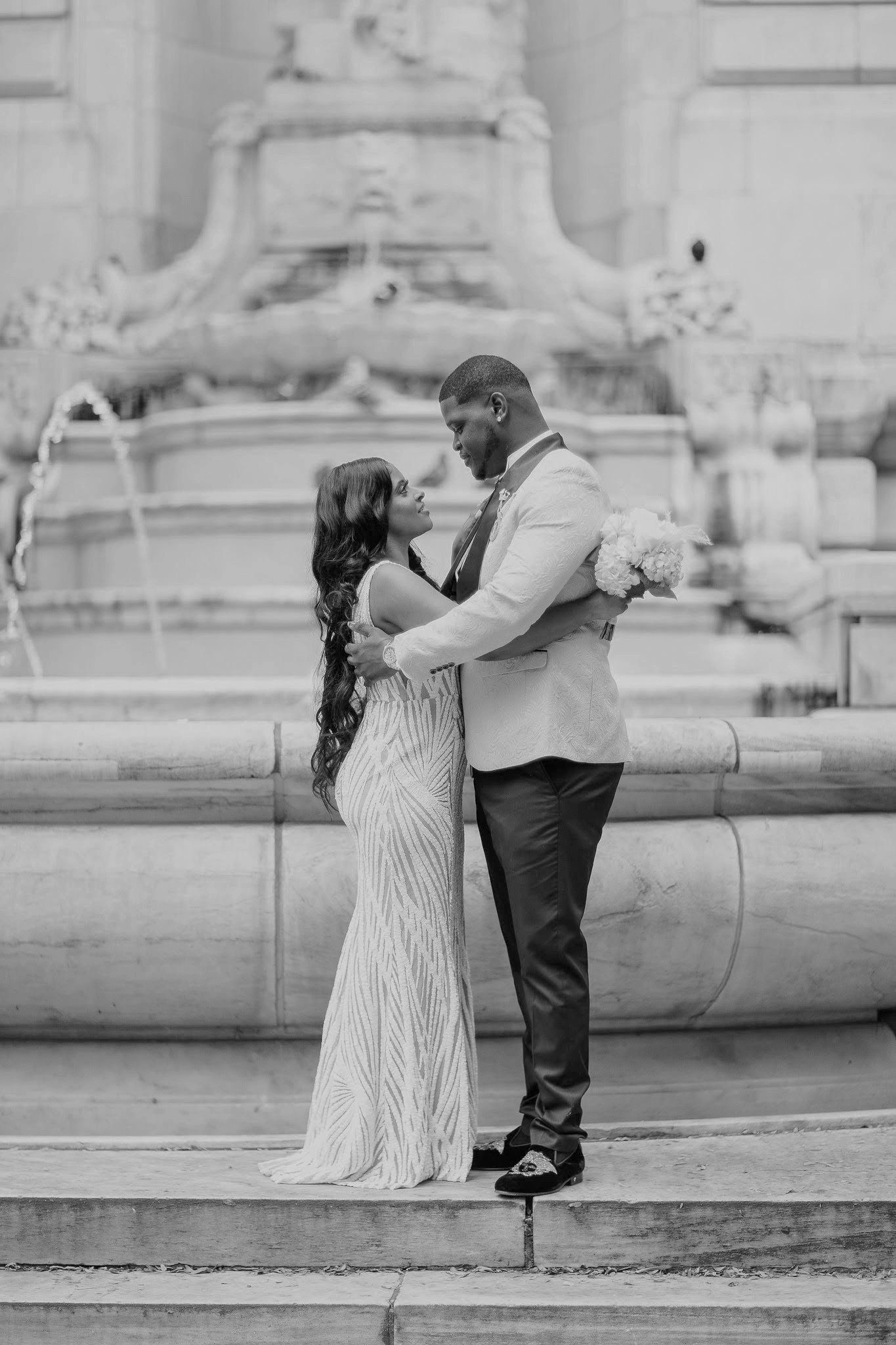 Patricia + Allen wedding ceremony at New York Public Library, Stephen A Schwarzman Building