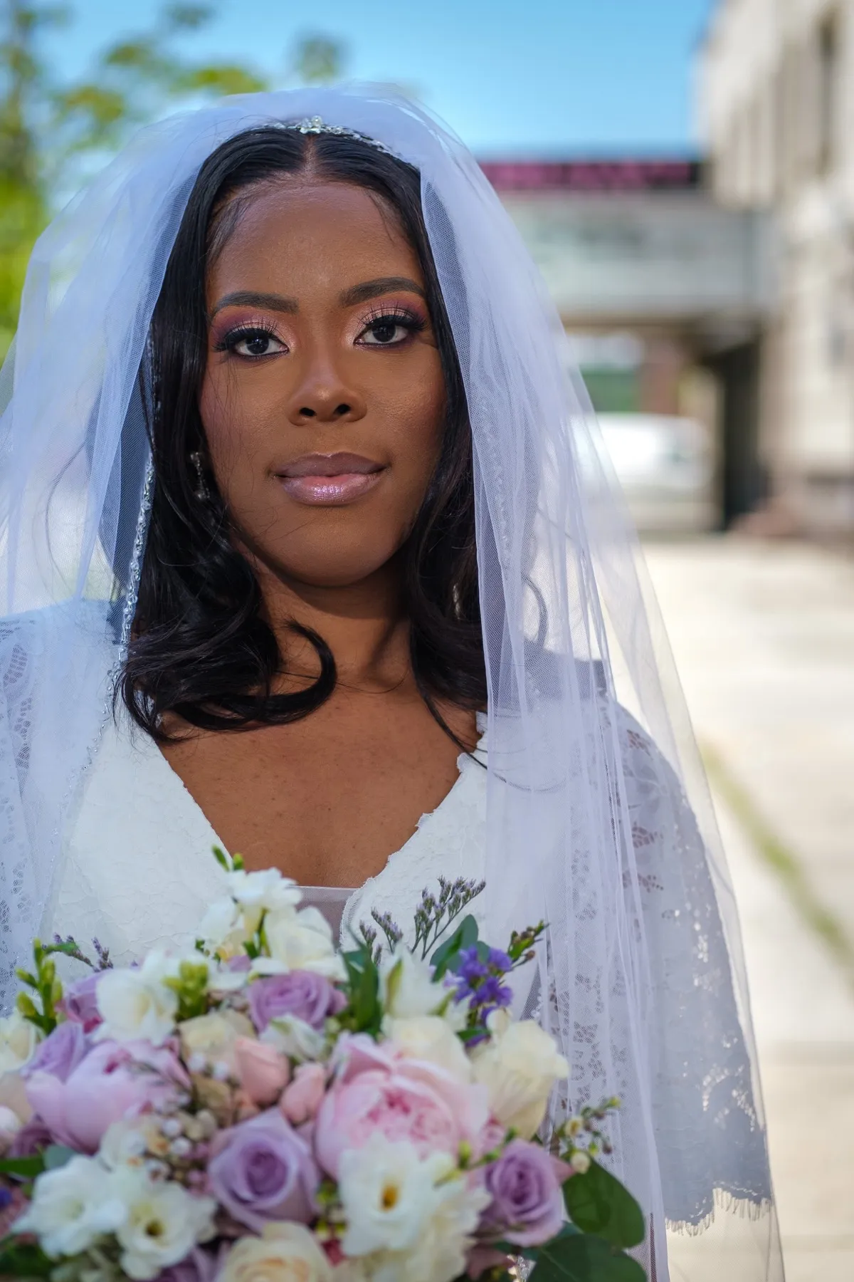 Camille + Francisco during their custom wedding ceremony