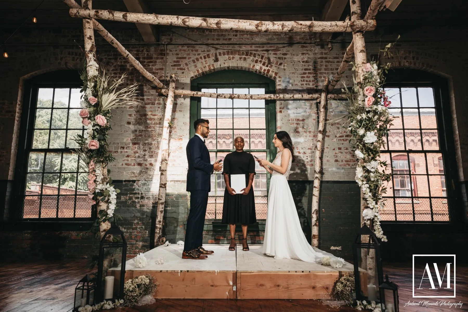 Amanda + Kevin during their elopement ceremony