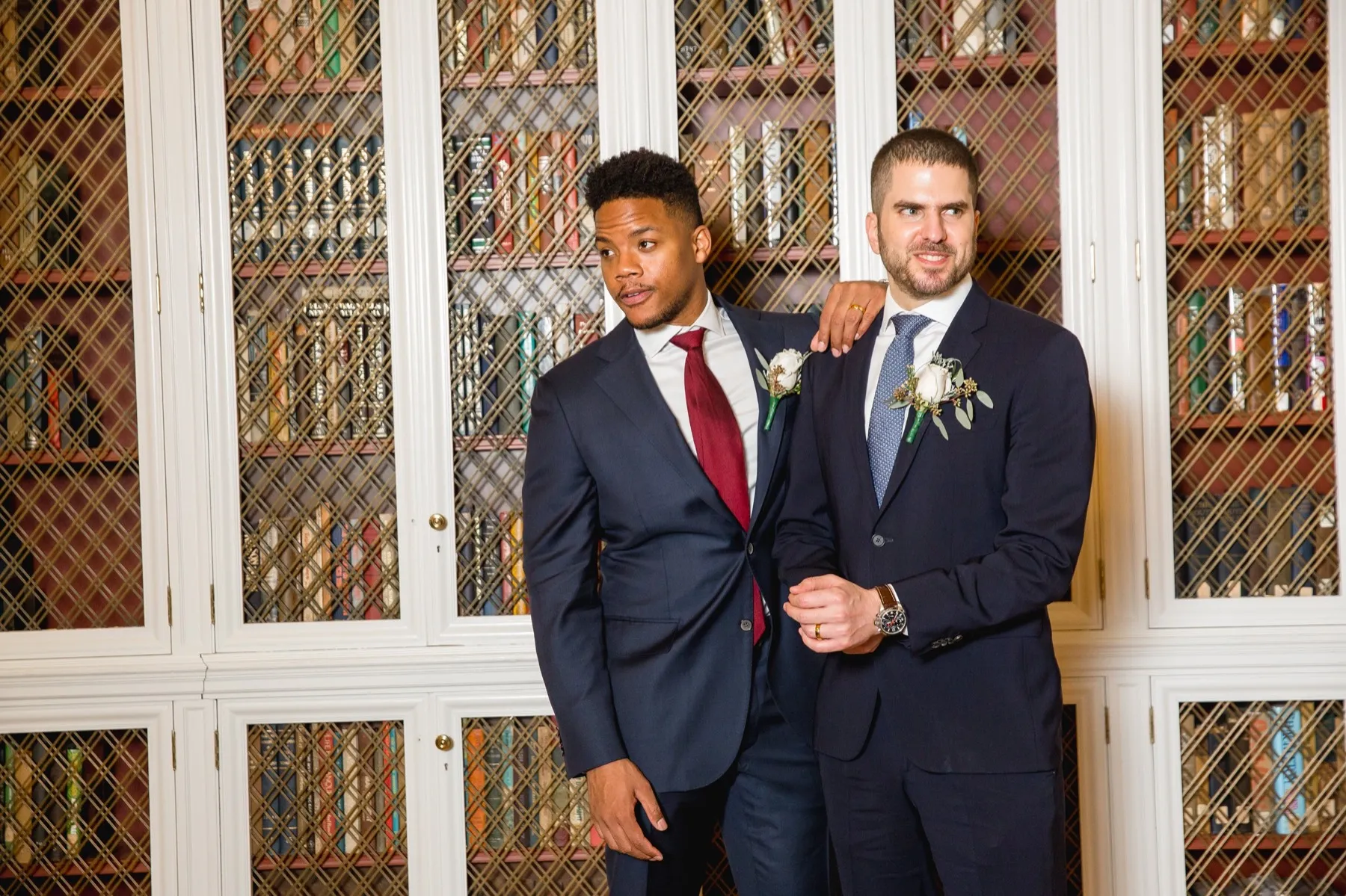 Lazaro + Yehuda during their lgbtq+ elopement ceremony