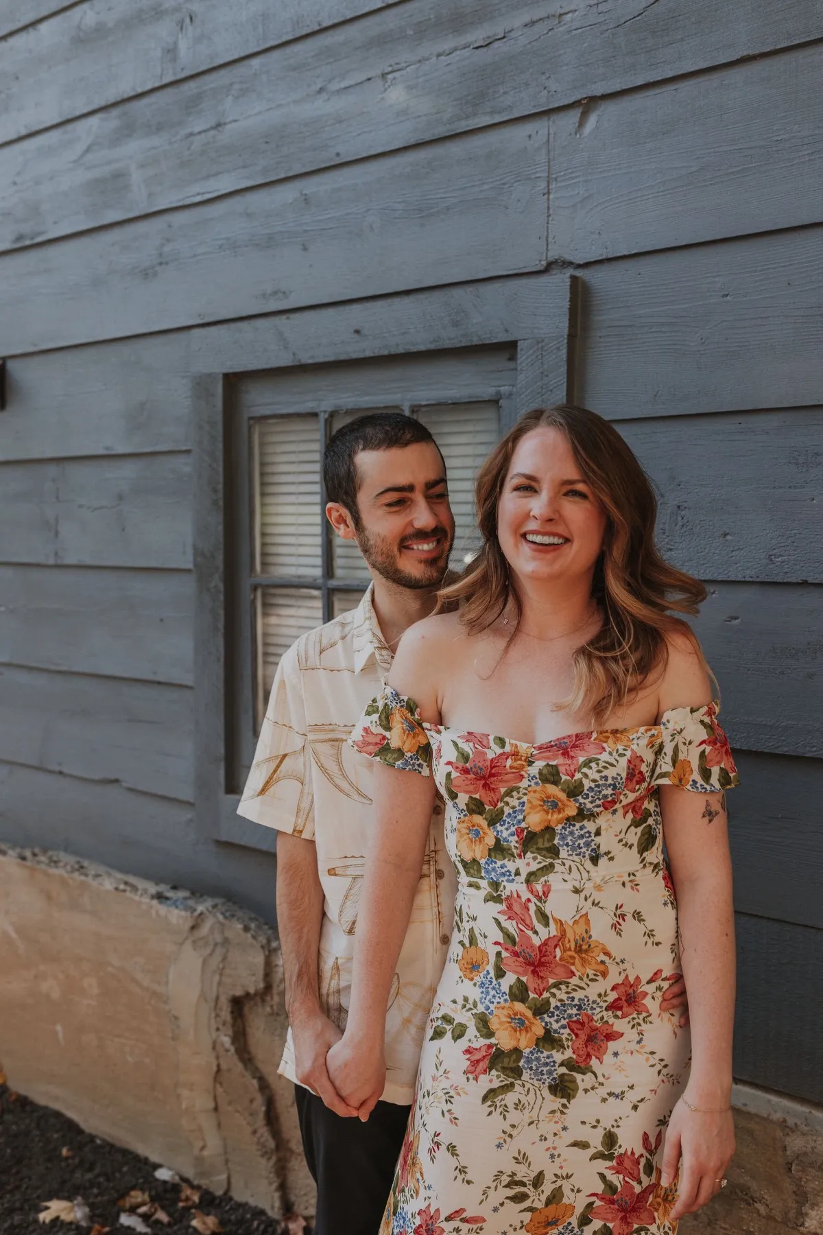 Makena + Eric during their secular wedding ceremony