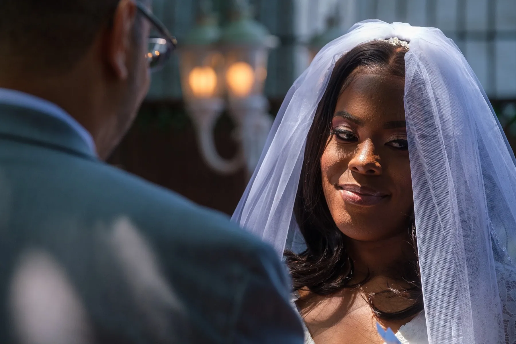 Camille + Francisco wedding portrait at My Kitchen Forest Hills, NY