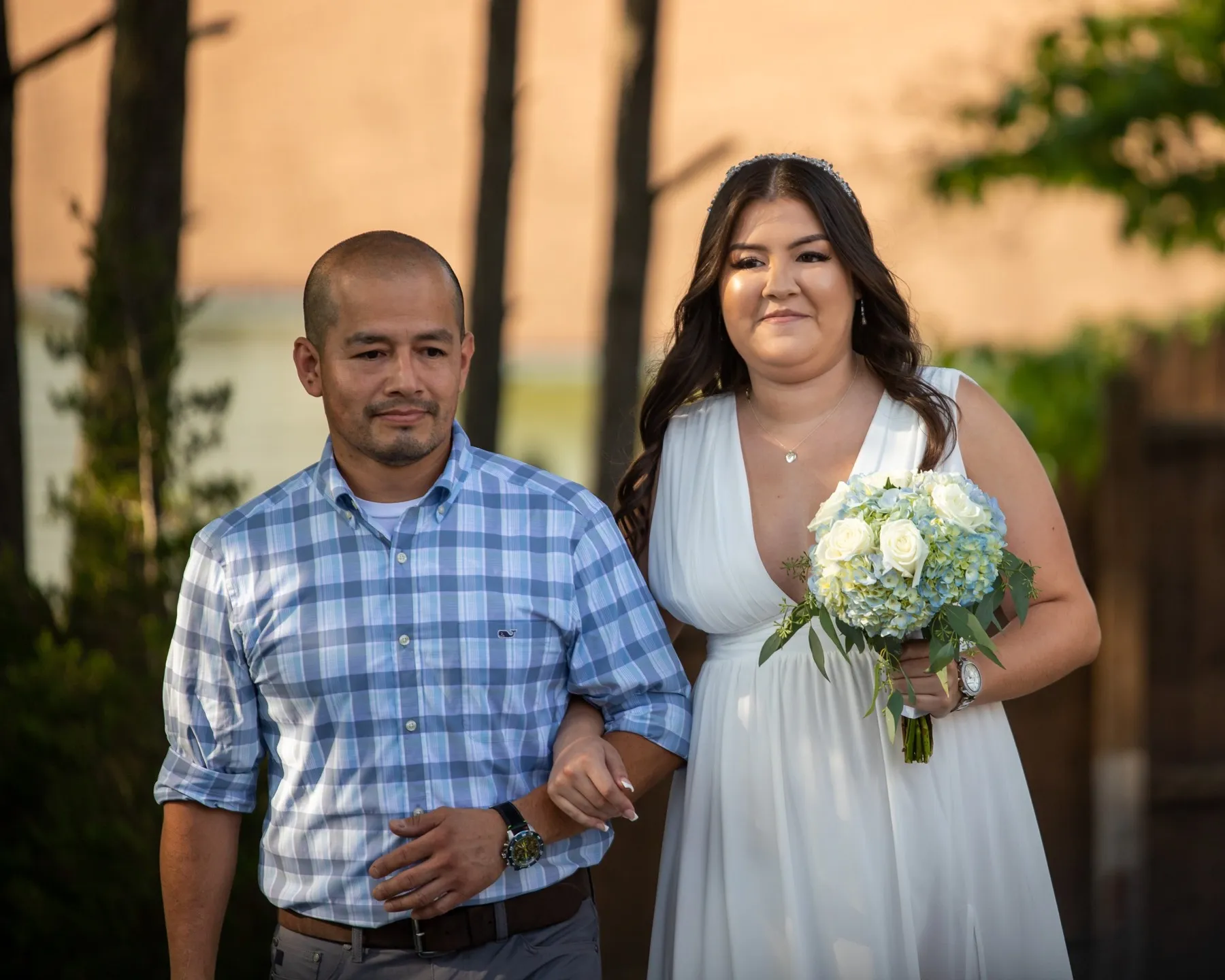 Leslie + Michael wedding portrait at Bridgeport, CT