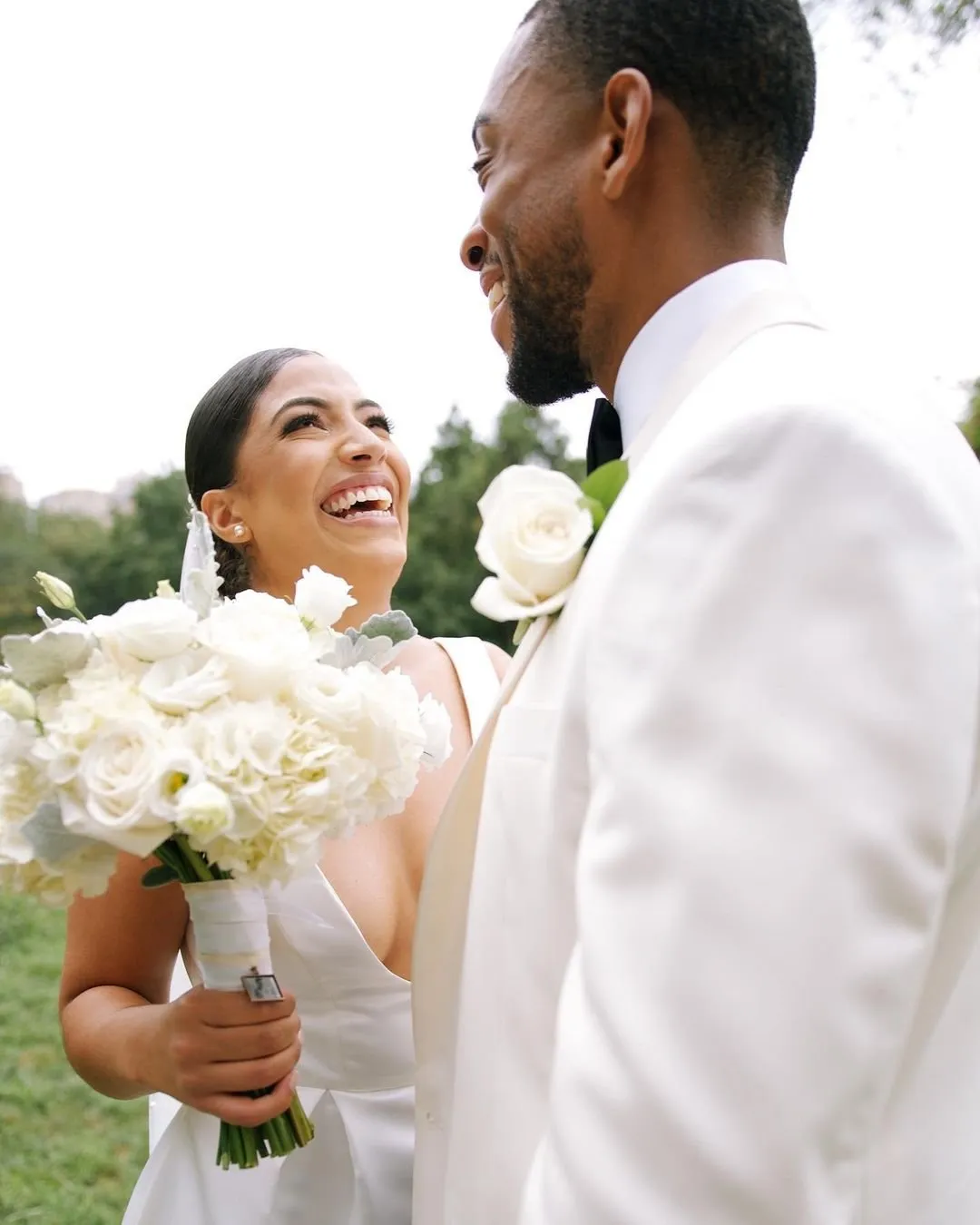 Alondra + DeVaughn wedding portrait at Cop Cot Wedding , Central Park