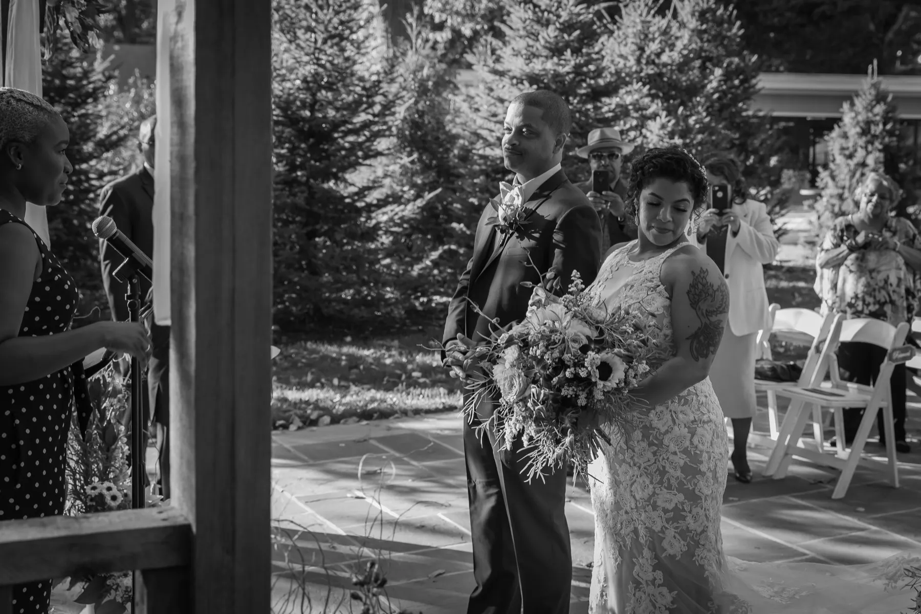 Millie + Rick wedding portrait at THC The Hops Company, CT