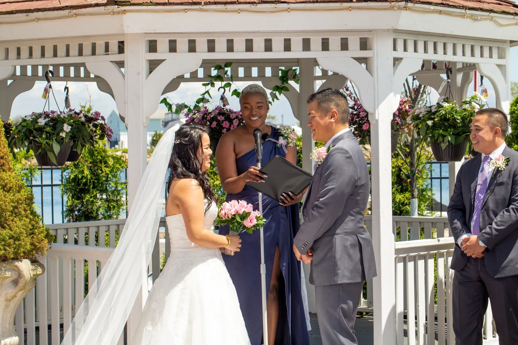 Stephanie + Justin wedding portrait at Chateau La Mer