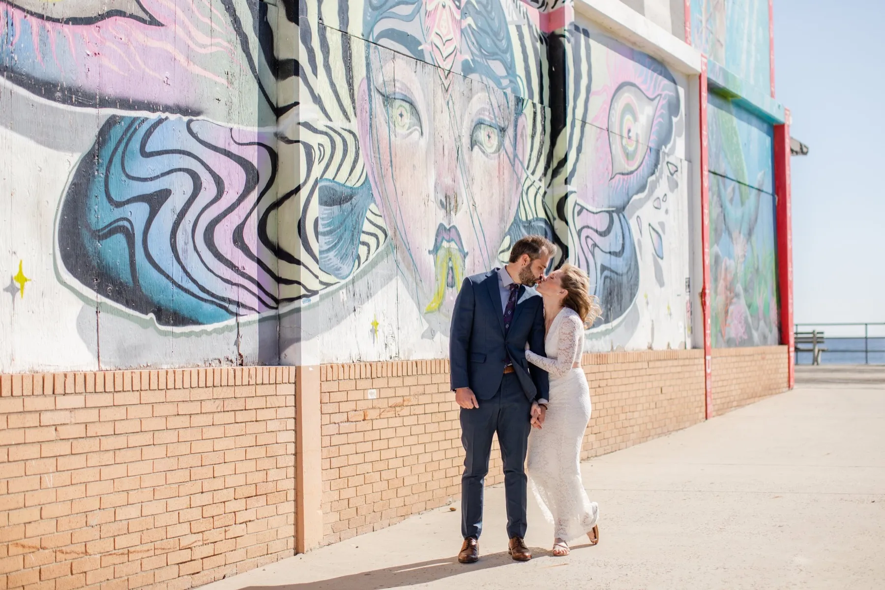 Gina + Matt wedding portrait at Tim McLoone's Supper Club, Asbury Park NJ