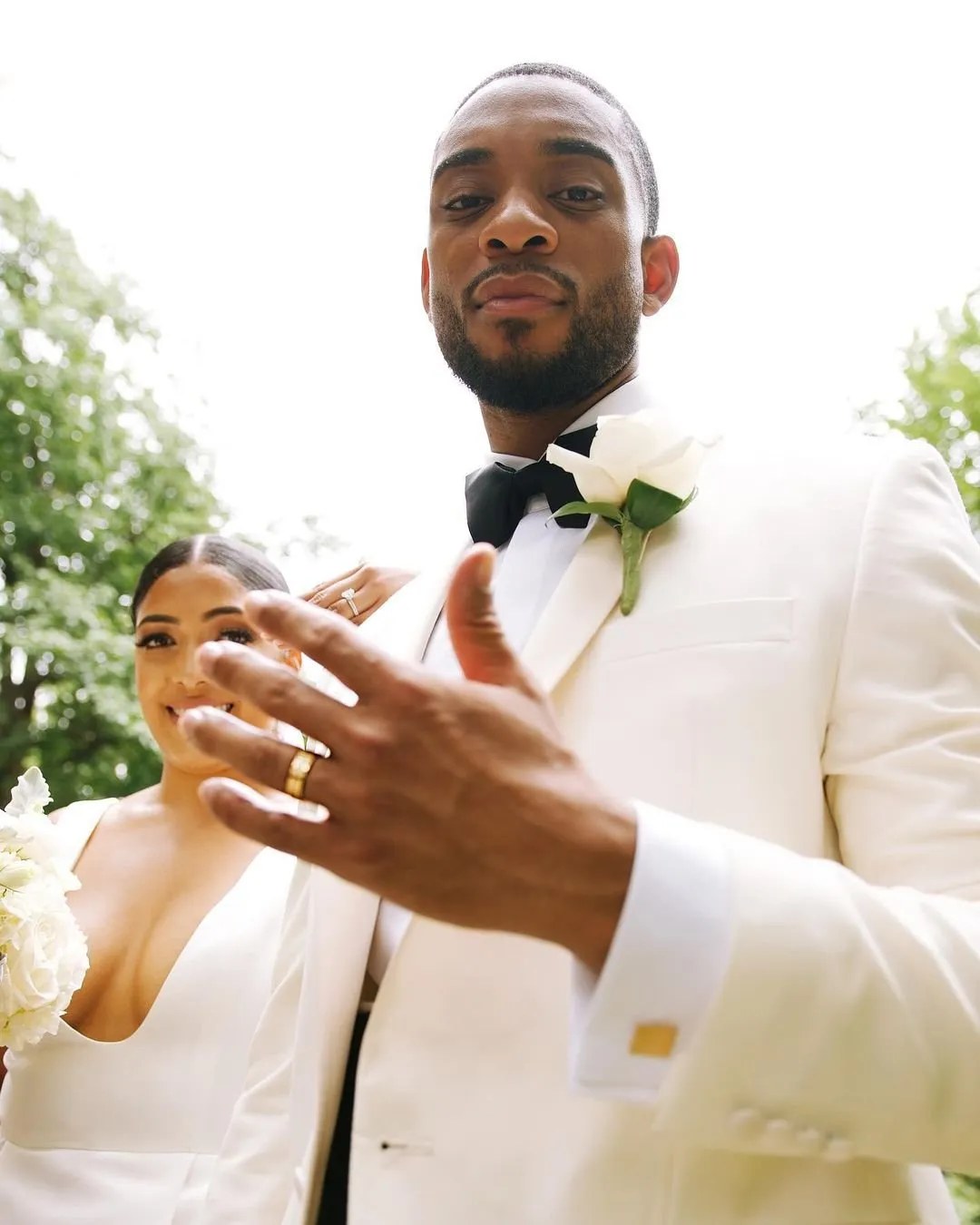 Wedding day moment for Alondra + DeVaughn at Cop Cot Wedding , Central Park