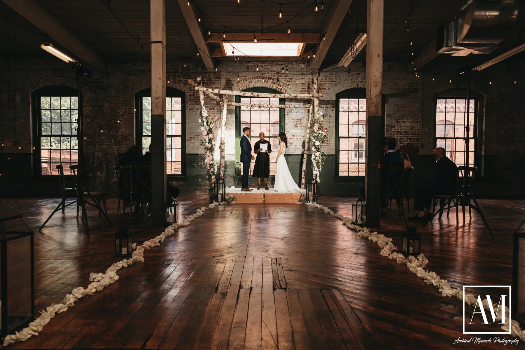 Wedding day moment for Amanda + Kevin at Art Factory Studios, Paterson, NJ