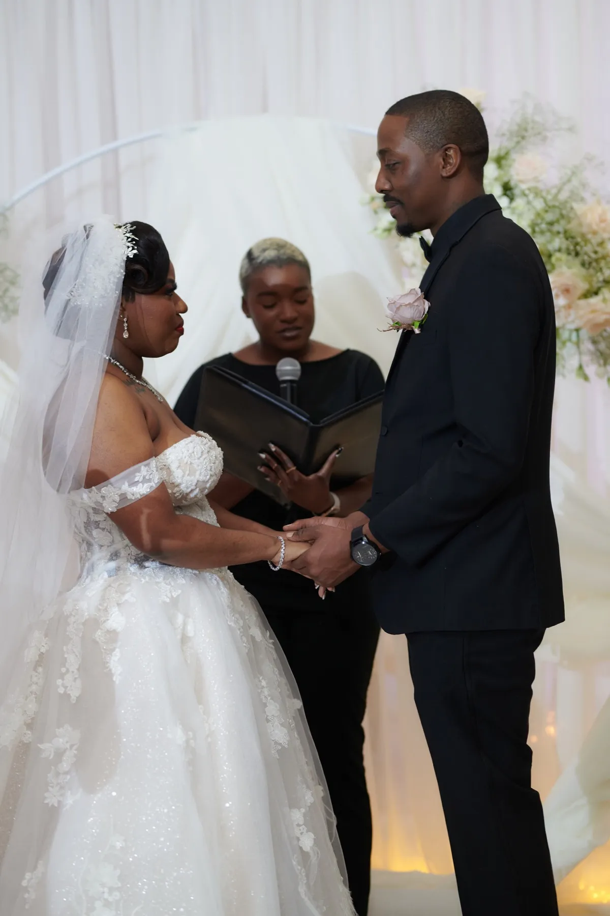 Wedding day moment for Danielle + Jermaine at The J Loft, Brooklyn, NY Sister venue: W Loft Weddings