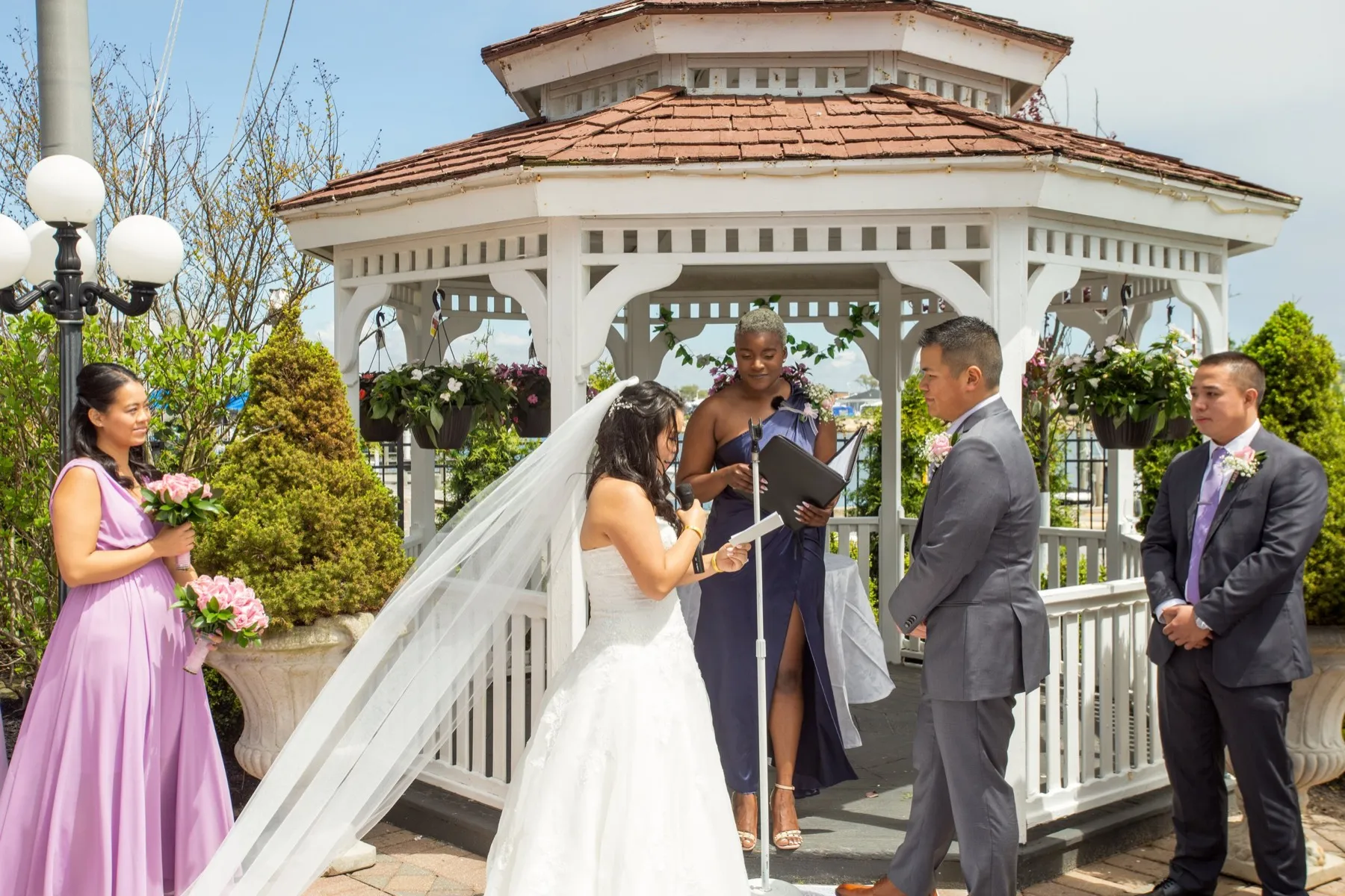 Wedding day moment for Stephanie + Justin at Chateau La Mer