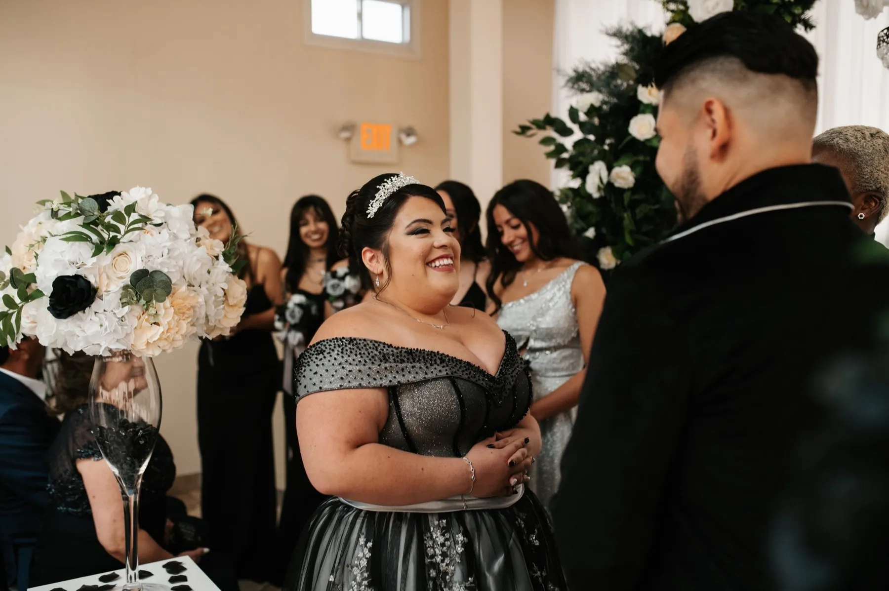 Wedding day moment for Erika + Willie at The Elan, Lodi, NJ