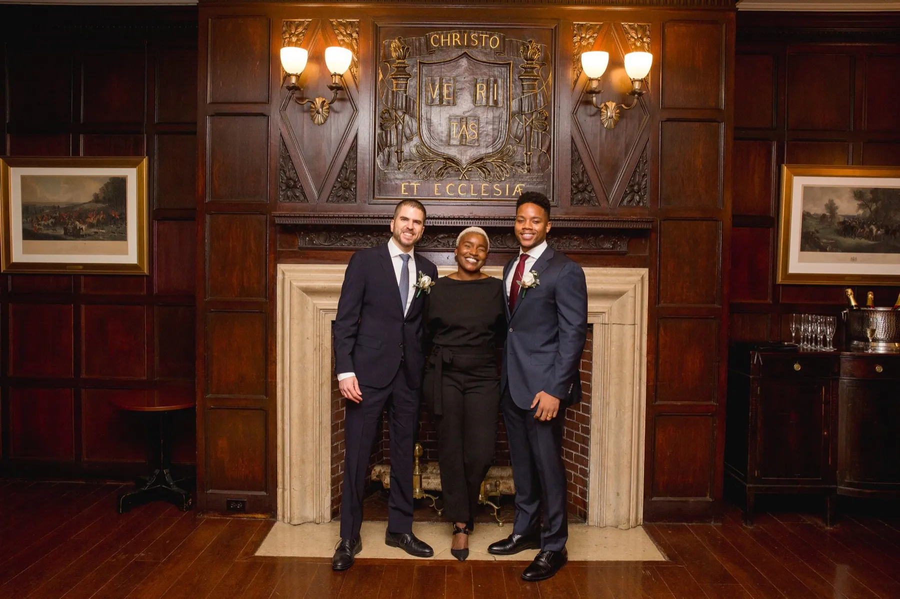 Wedding day moment for Lazaro + Yehuda at The Harvard Club NYC