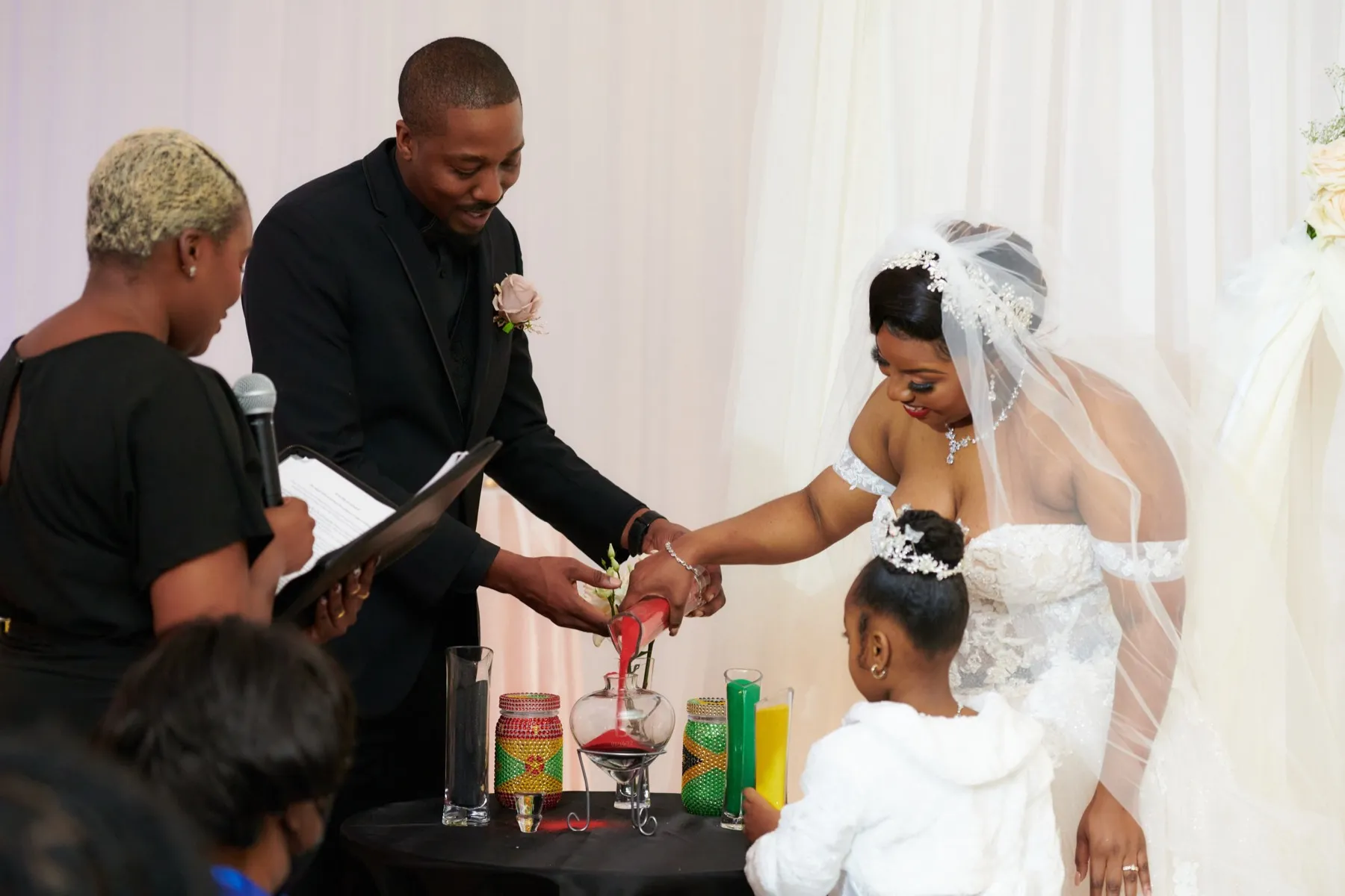 Danielle + Jermaine wedding ceremony at The J Loft, Brooklyn, NY Sister venue: W Loft Weddings