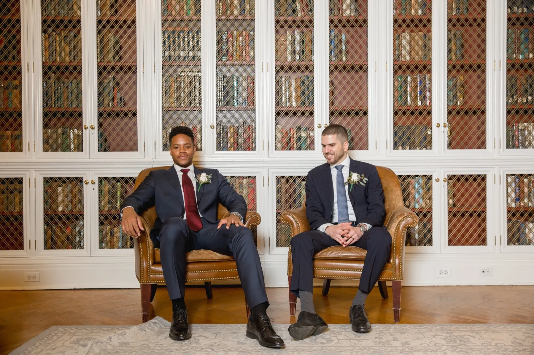 Lazaro + Yehuda wedding ceremony at The Harvard Club NYC