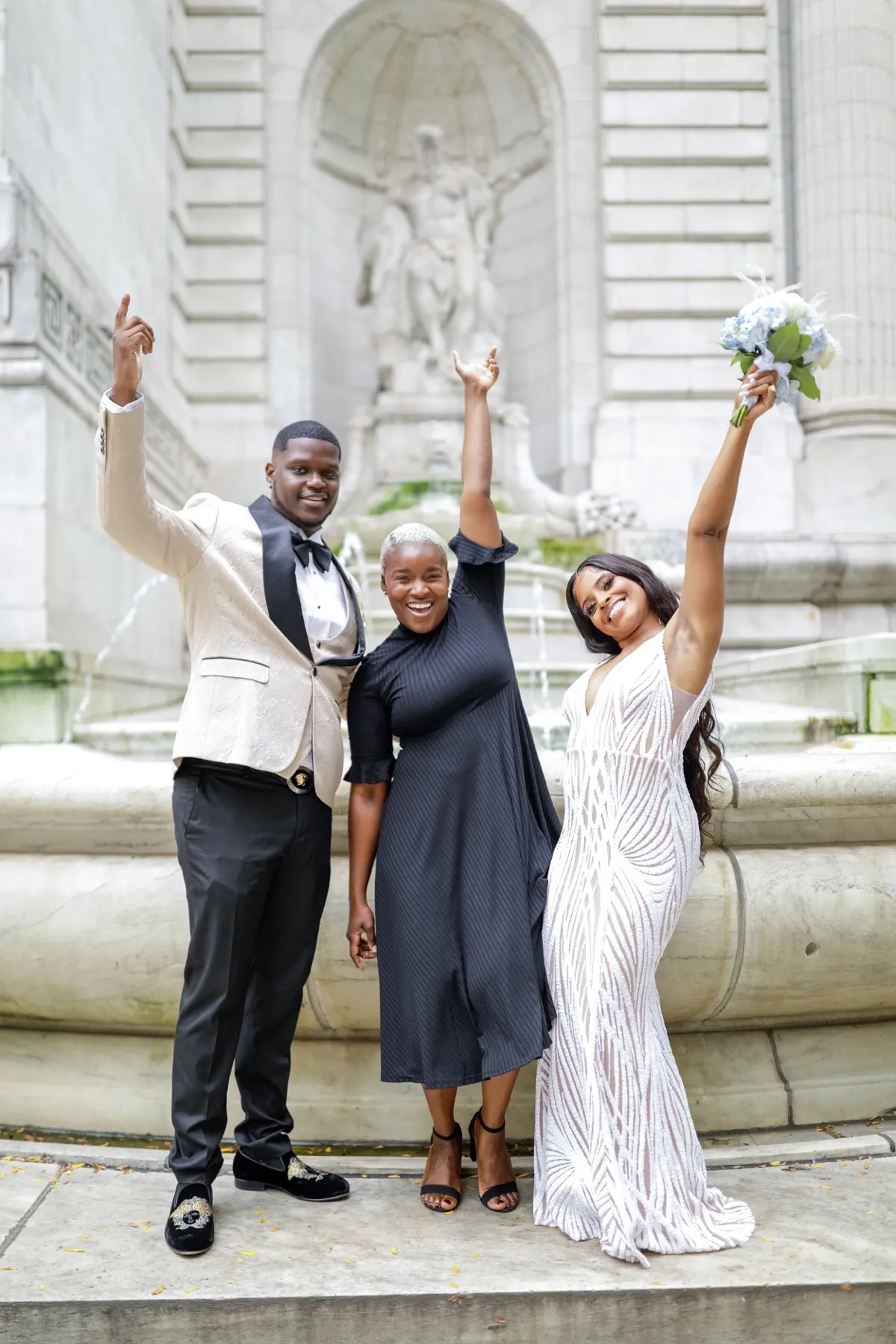 Patricia + Allen wedding ceremony at New York Public Library, Stephen A Schwarzman Building