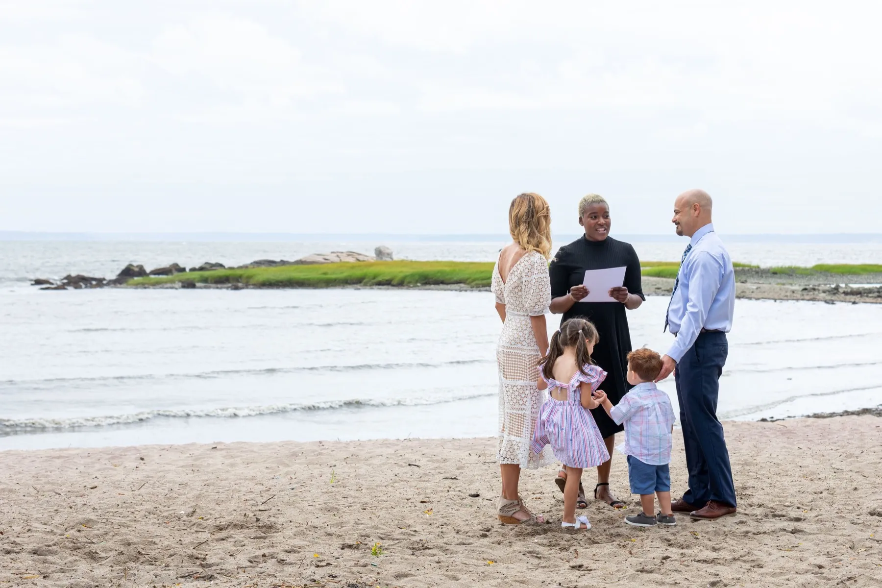 Jamie + Scott during their elopement ceremony