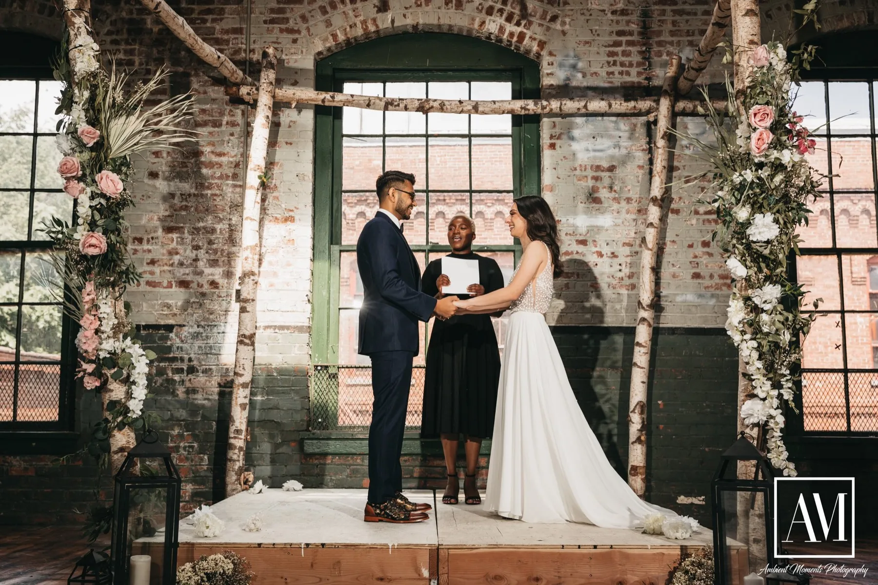 Amanda + Kevin during their elopement ceremony