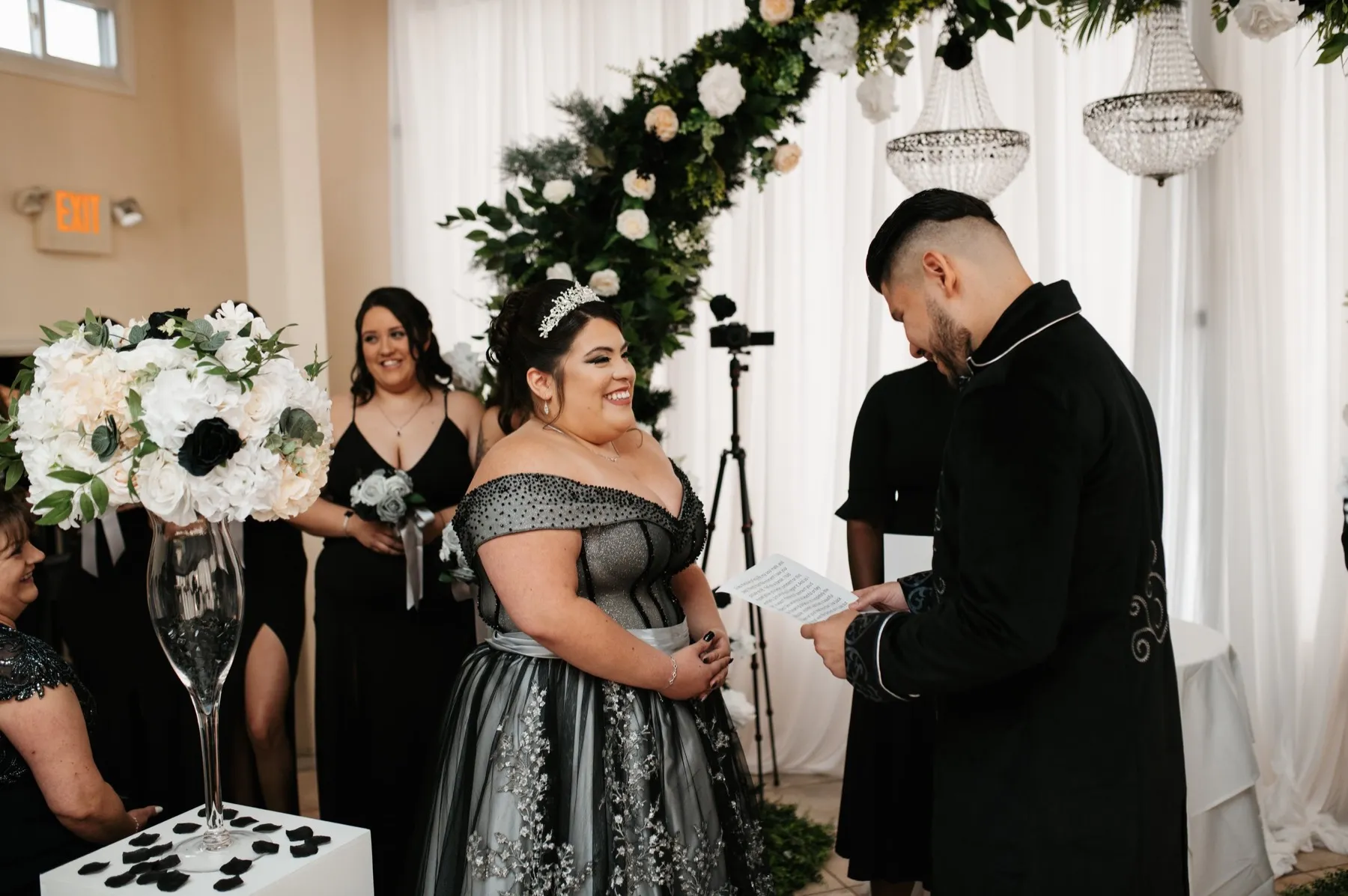 Erika + Willie during their non-traditional ceremony