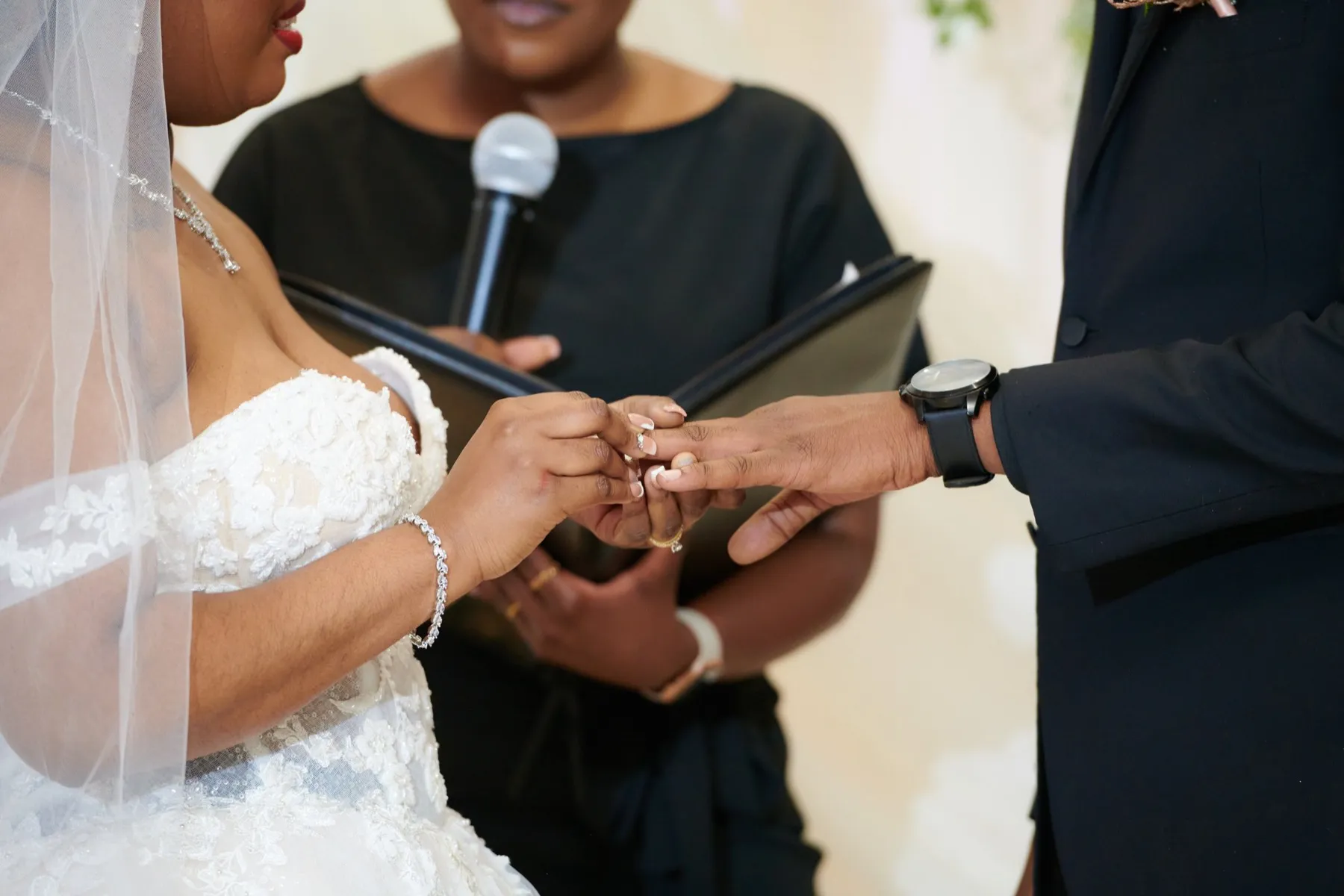 Danielle + Jermaine wedding portrait at The J Loft, Brooklyn, NY Sister venue: W Loft Weddings