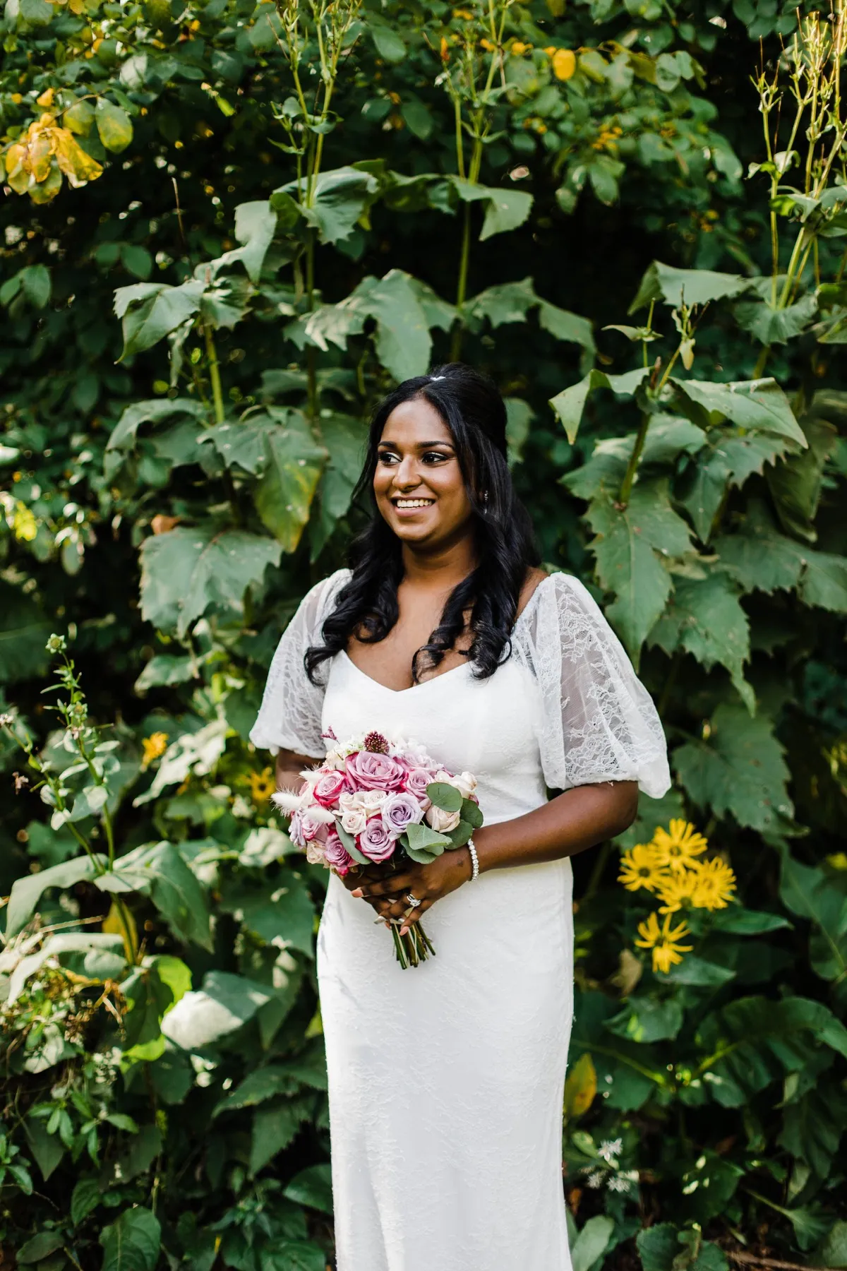 Clashani + Gihan wedding portrait at Ladies Pavilion, Central Park Wedding