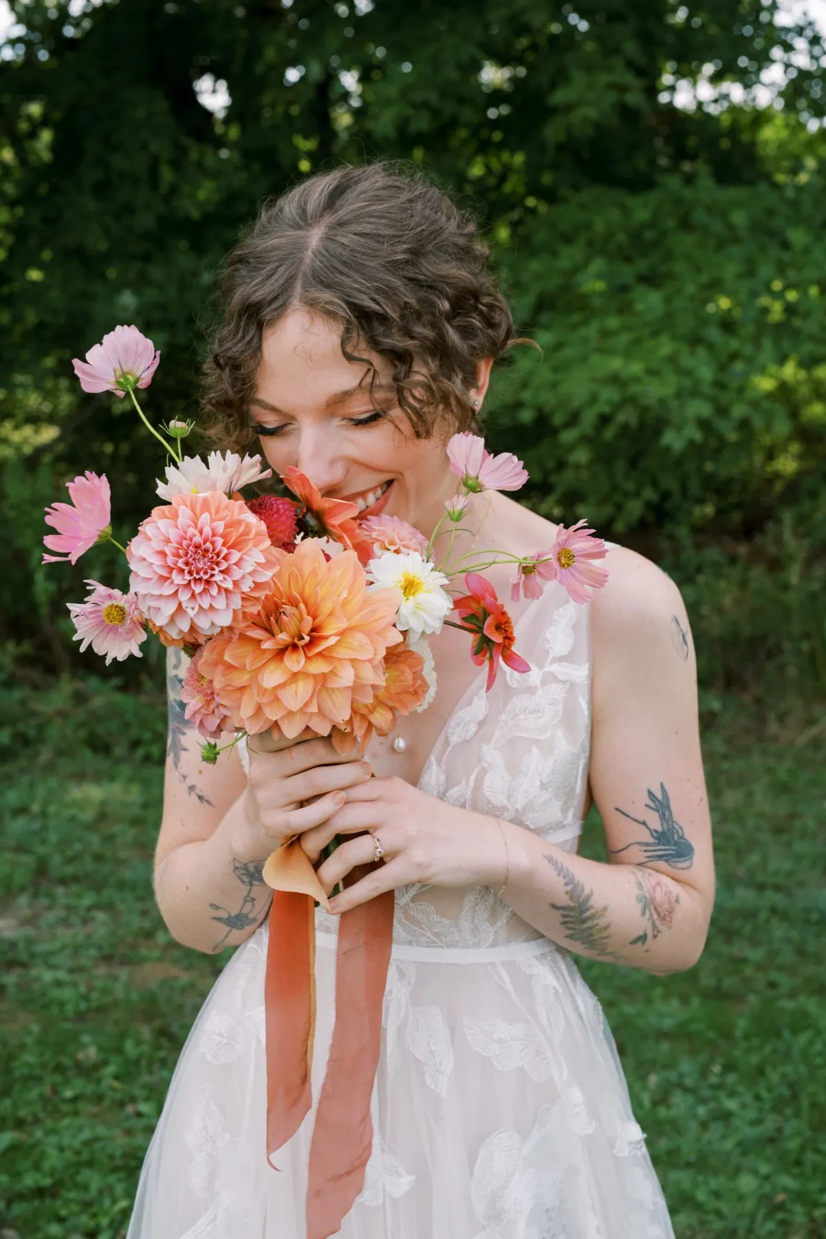 Zoie + Mark wedding portrait at Sunny River Estates, Hudson Valley, NY