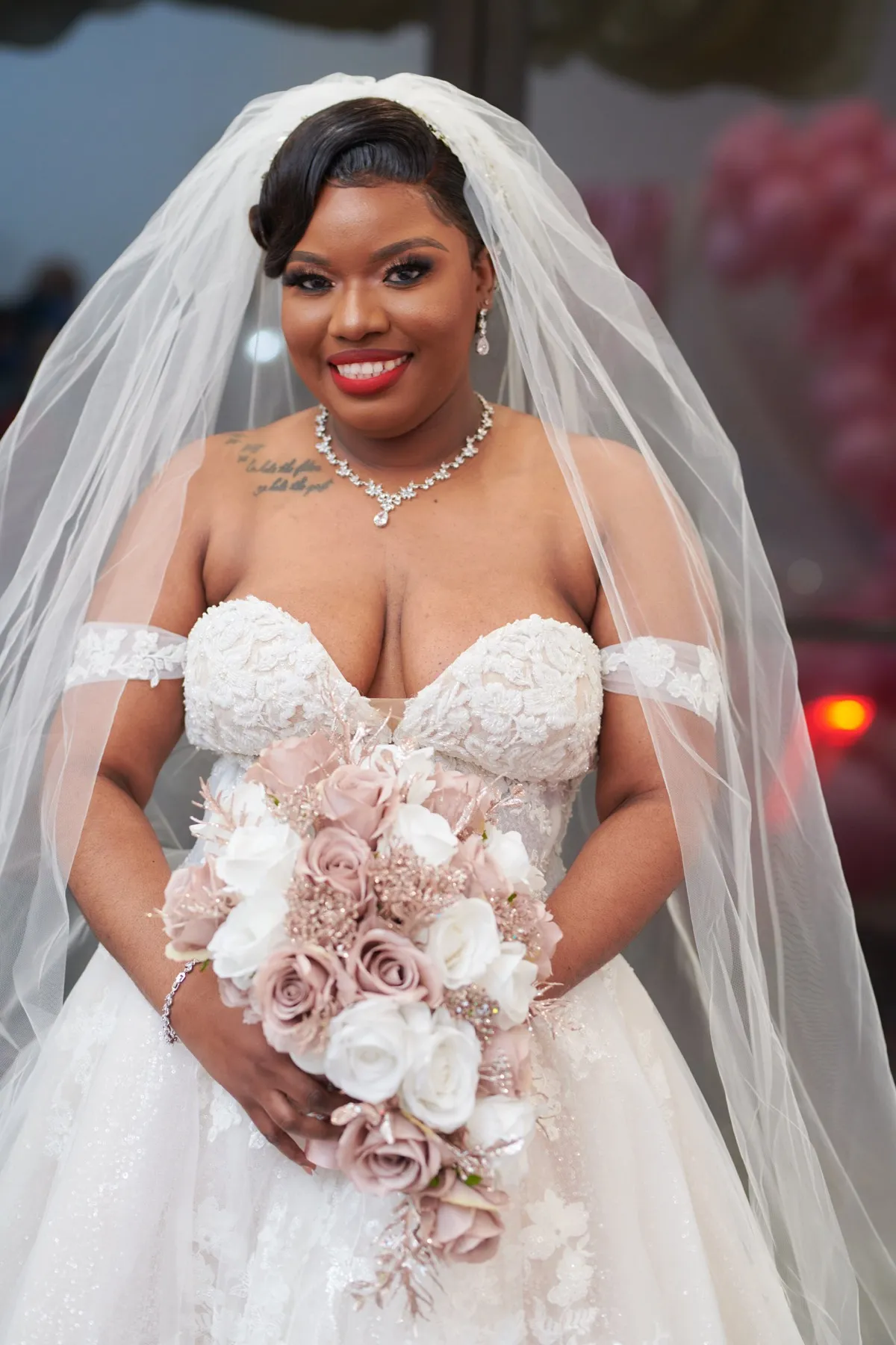 Danielle + Jermaine celebrating after the ceremony at The J Loft, Brooklyn, NY Sister venue: W Loft Weddings
