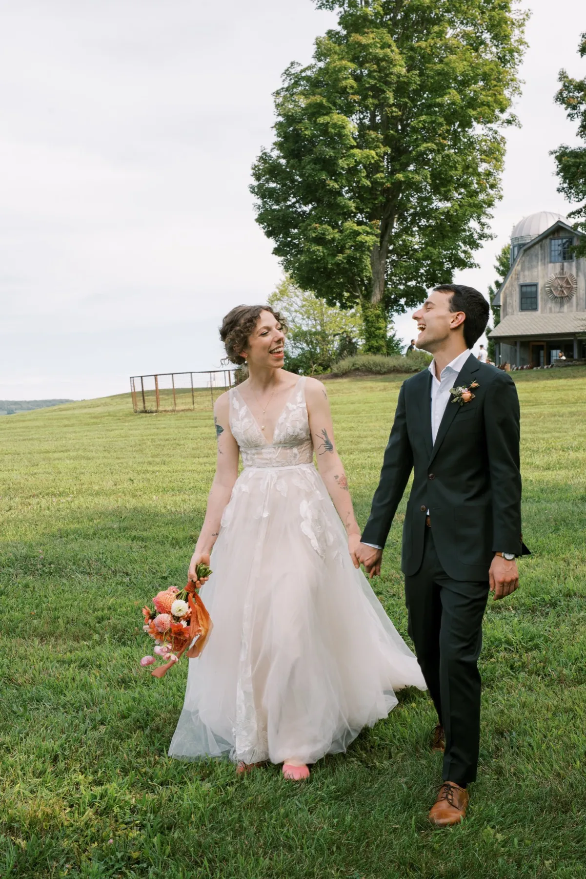 Wedding day moment for Zoie + Mark at Sunny River Estates, Hudson Valley, NY