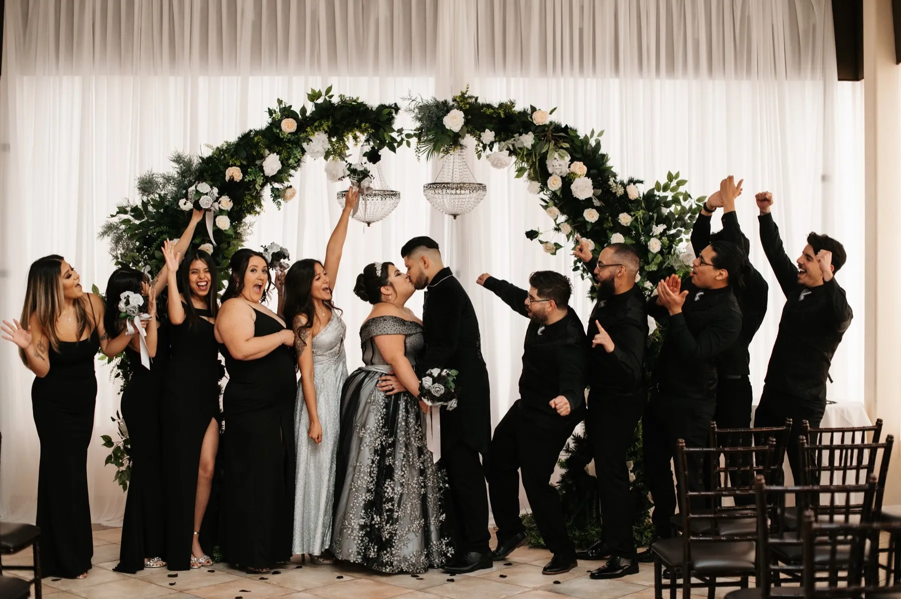 Erika + Willie wedding ceremony at The Elan, Lodi, NJ