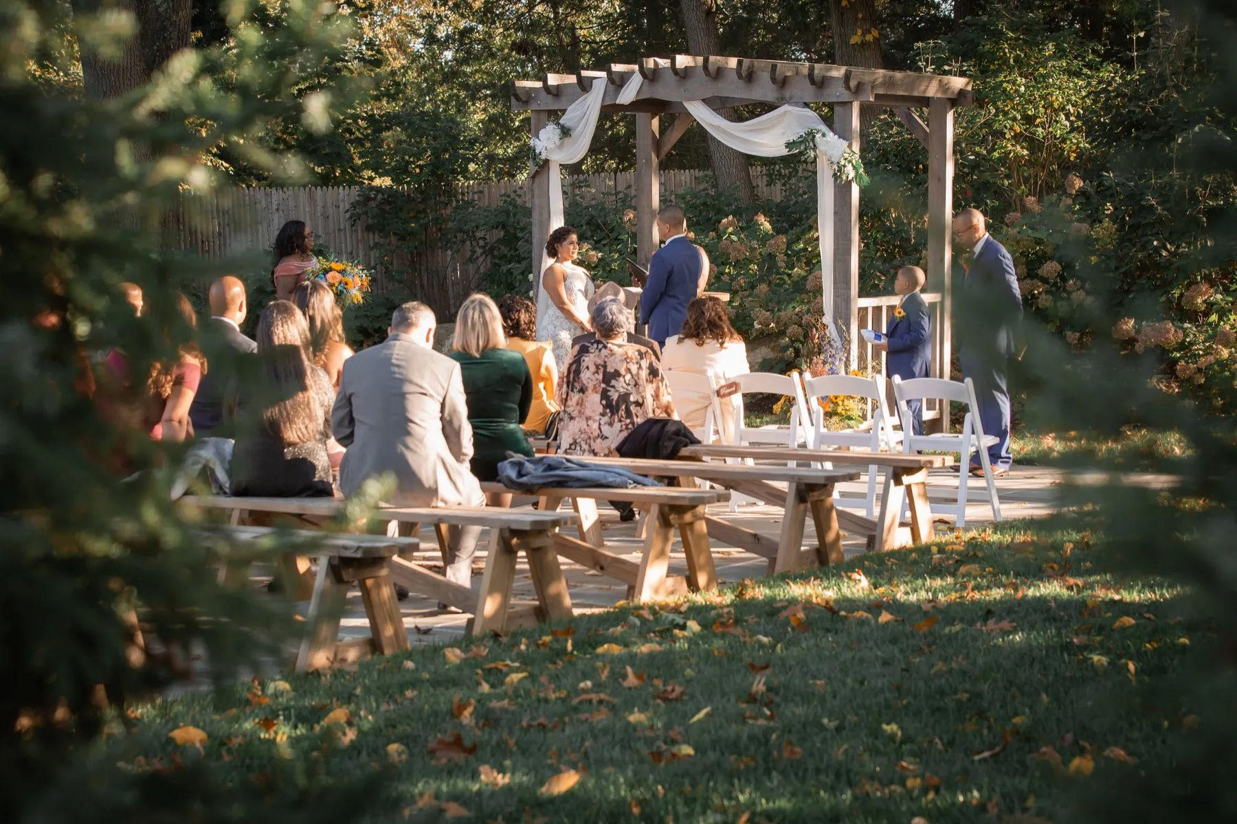 Millie + Rick exchanging vows at THC The Hops Company, CT