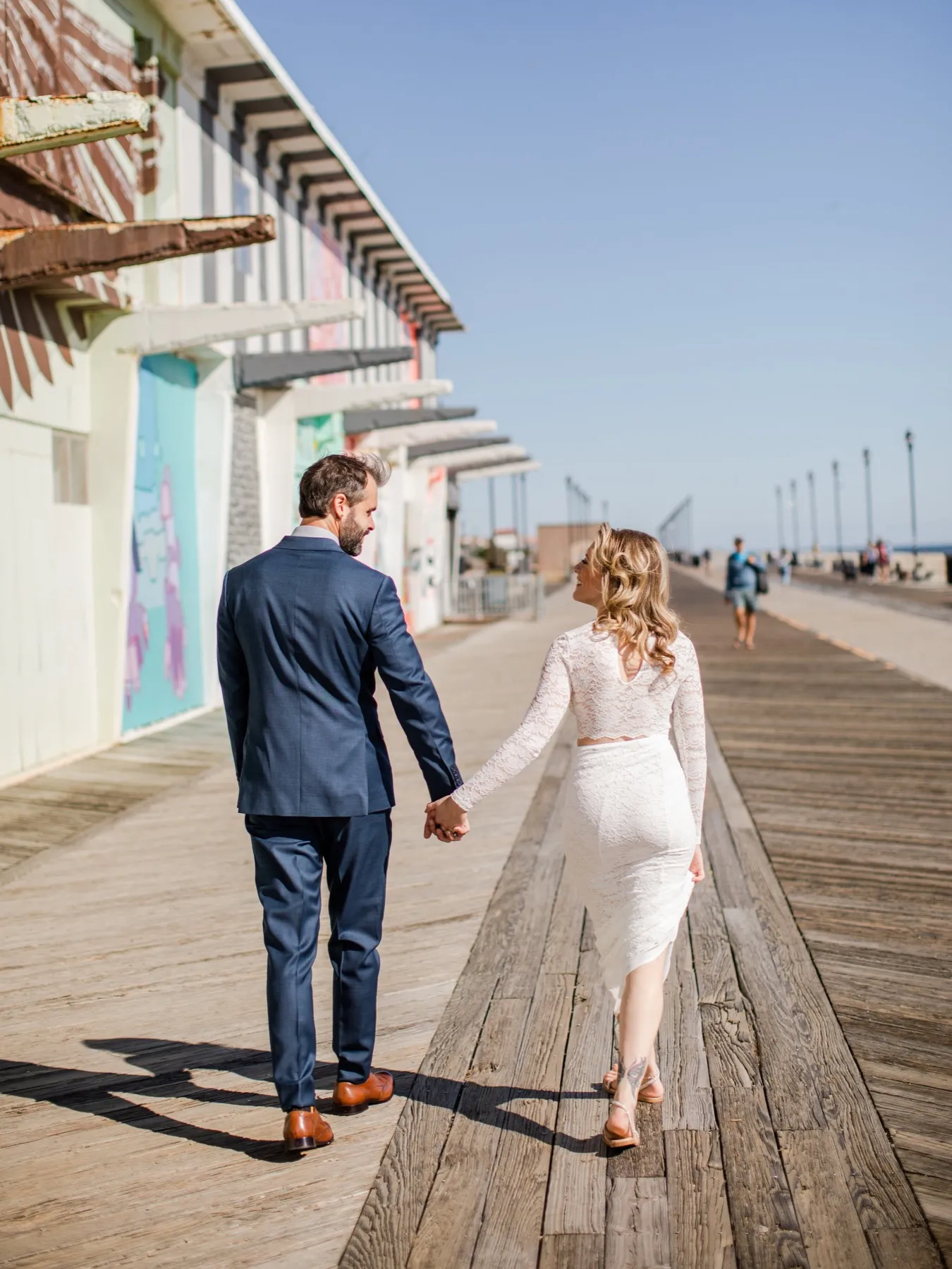 Gina + Matt exchanging vows at Tim McLoone's Supper Club, Asbury Park NJ