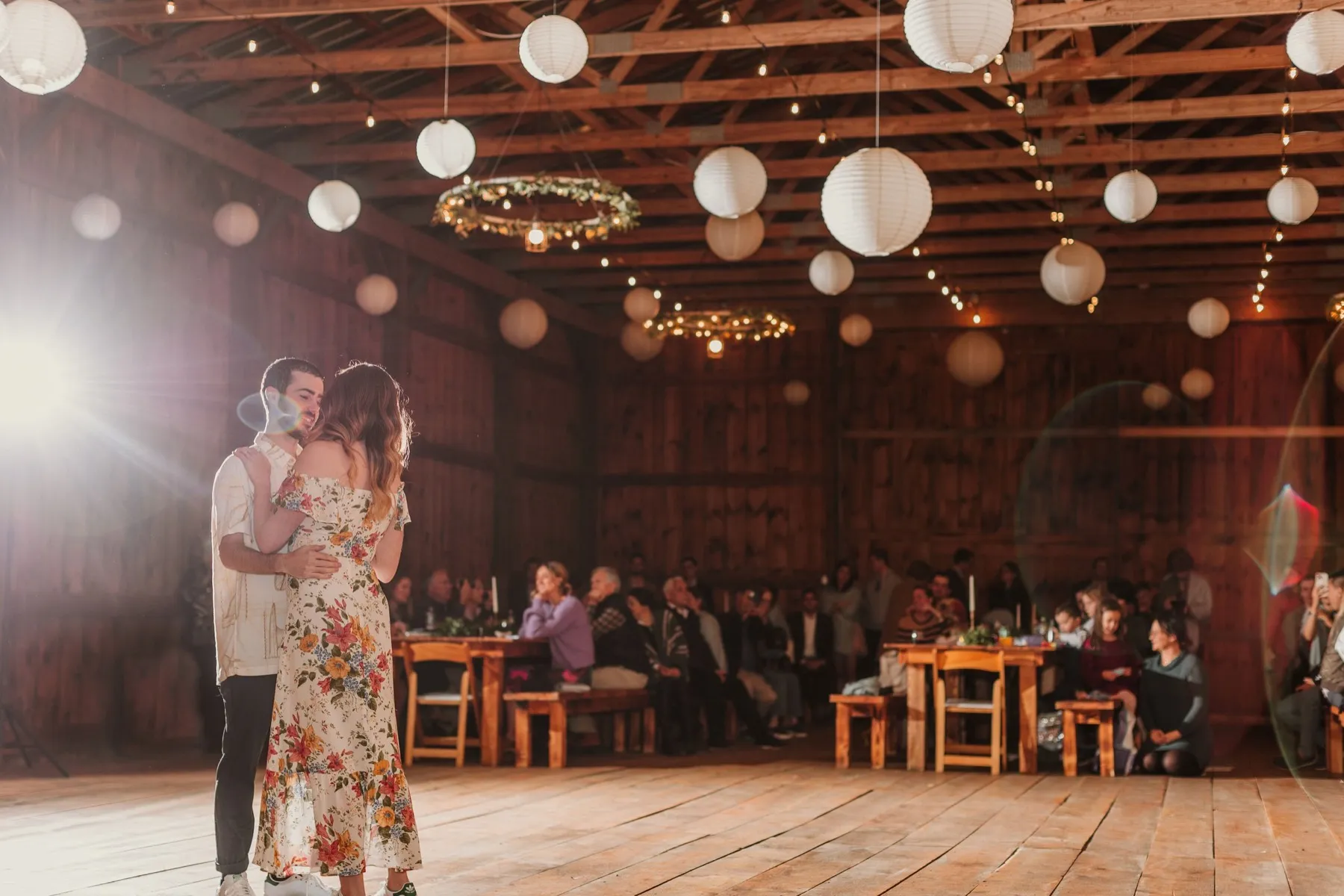 Makena + Eric exchanging vows at New Beginnings Farmstead, Kingston, NY