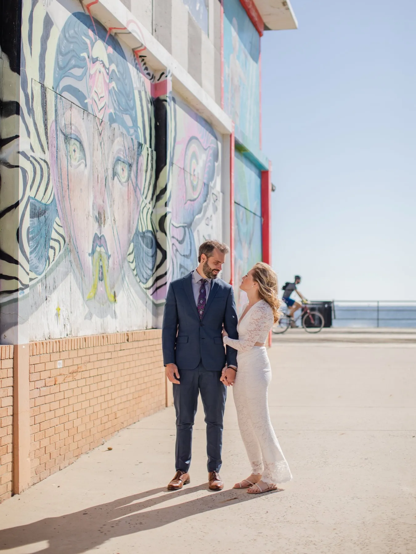 Gina + Matt during their custom wedding ceremony