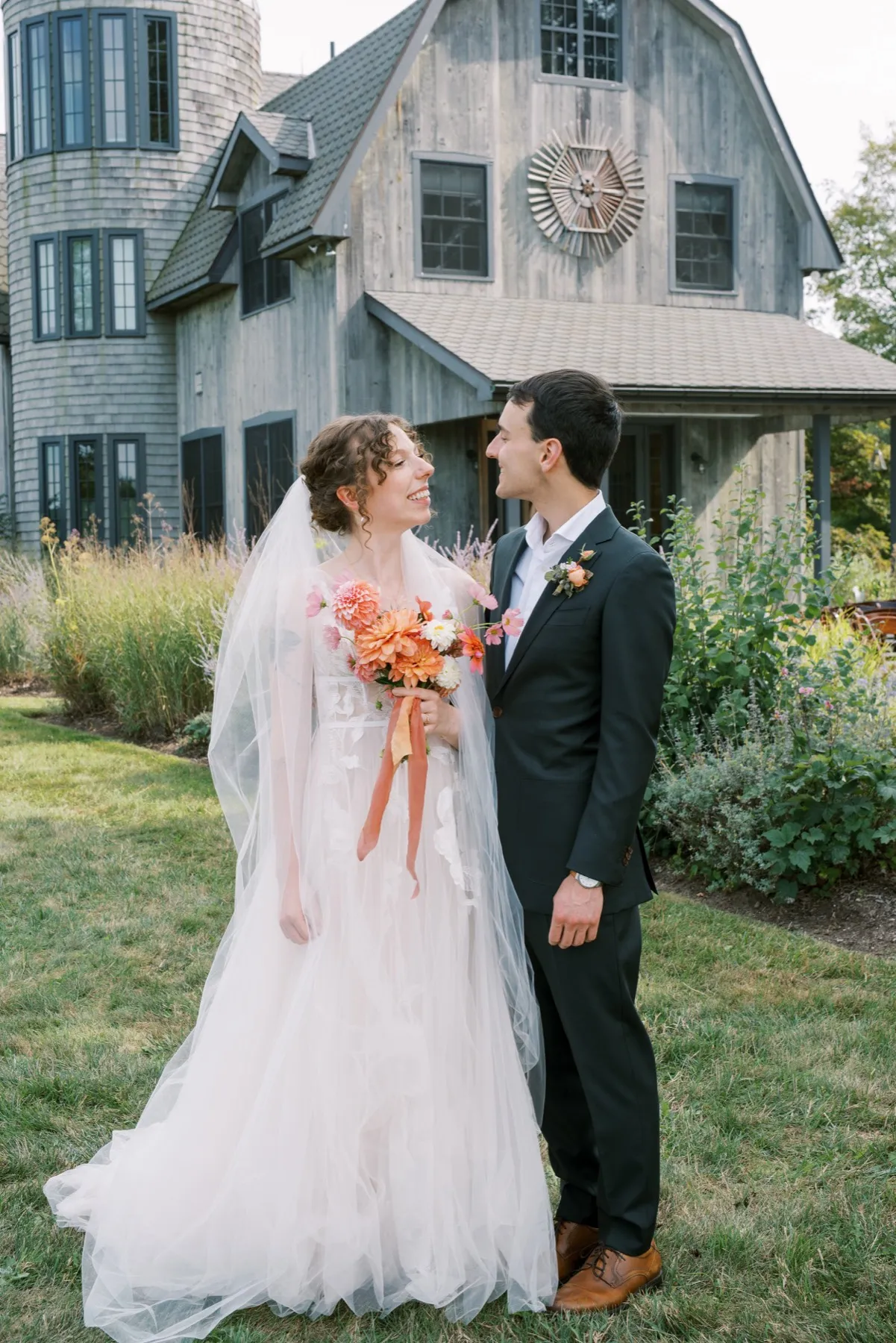 Zoie + Mark wedding portrait at Sunny River Estates, Hudson Valley, NY