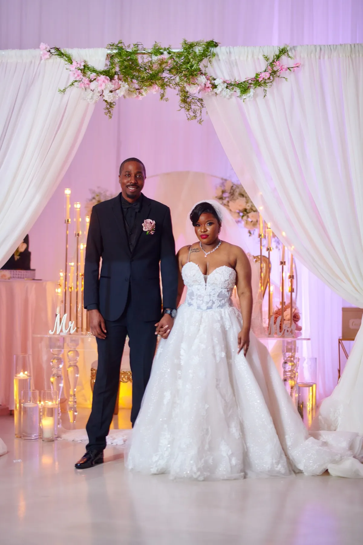 Danielle + Jermaine celebrating after the ceremony at The J Loft, Brooklyn, NY Sister venue: W Loft Weddings
