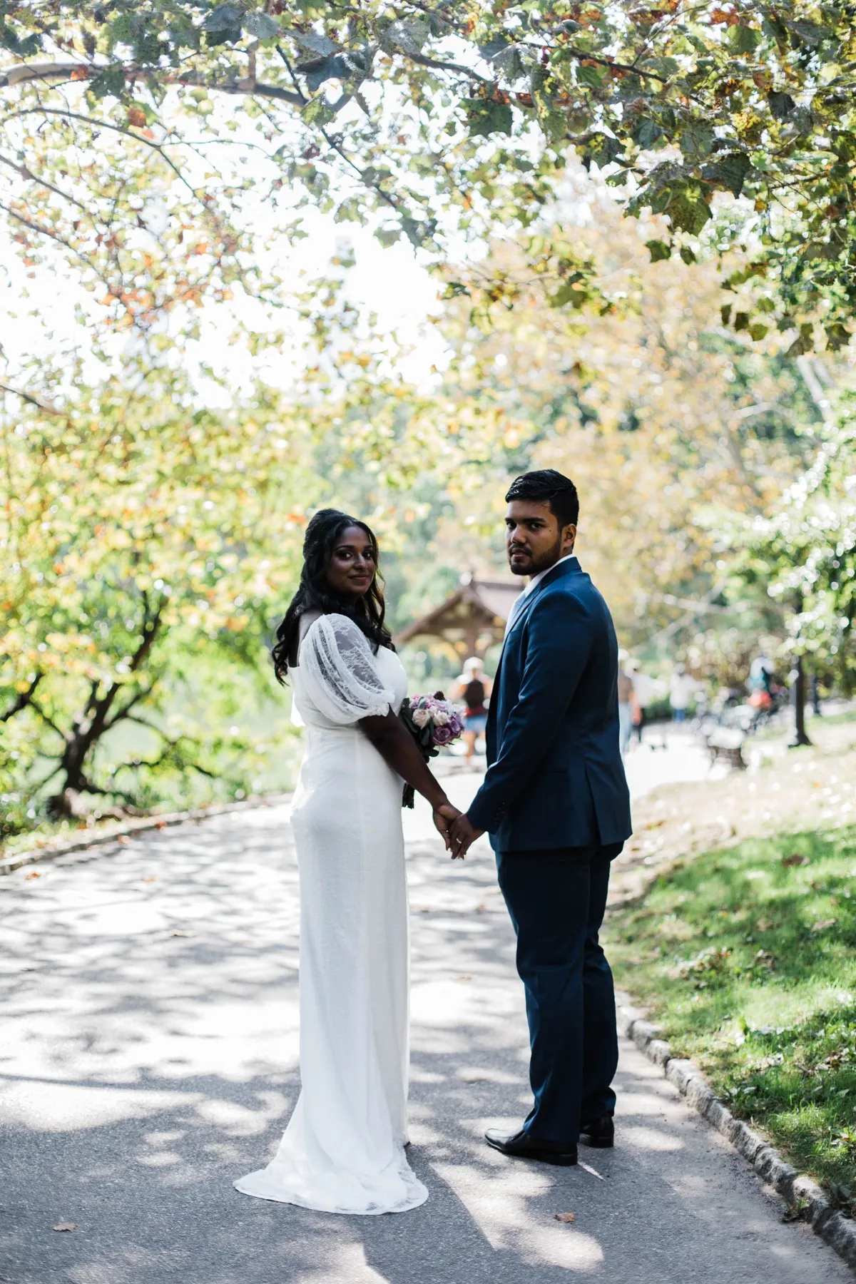 Wedding day moment for Clashani + Gihan at Ladies Pavilion, Central Park Wedding