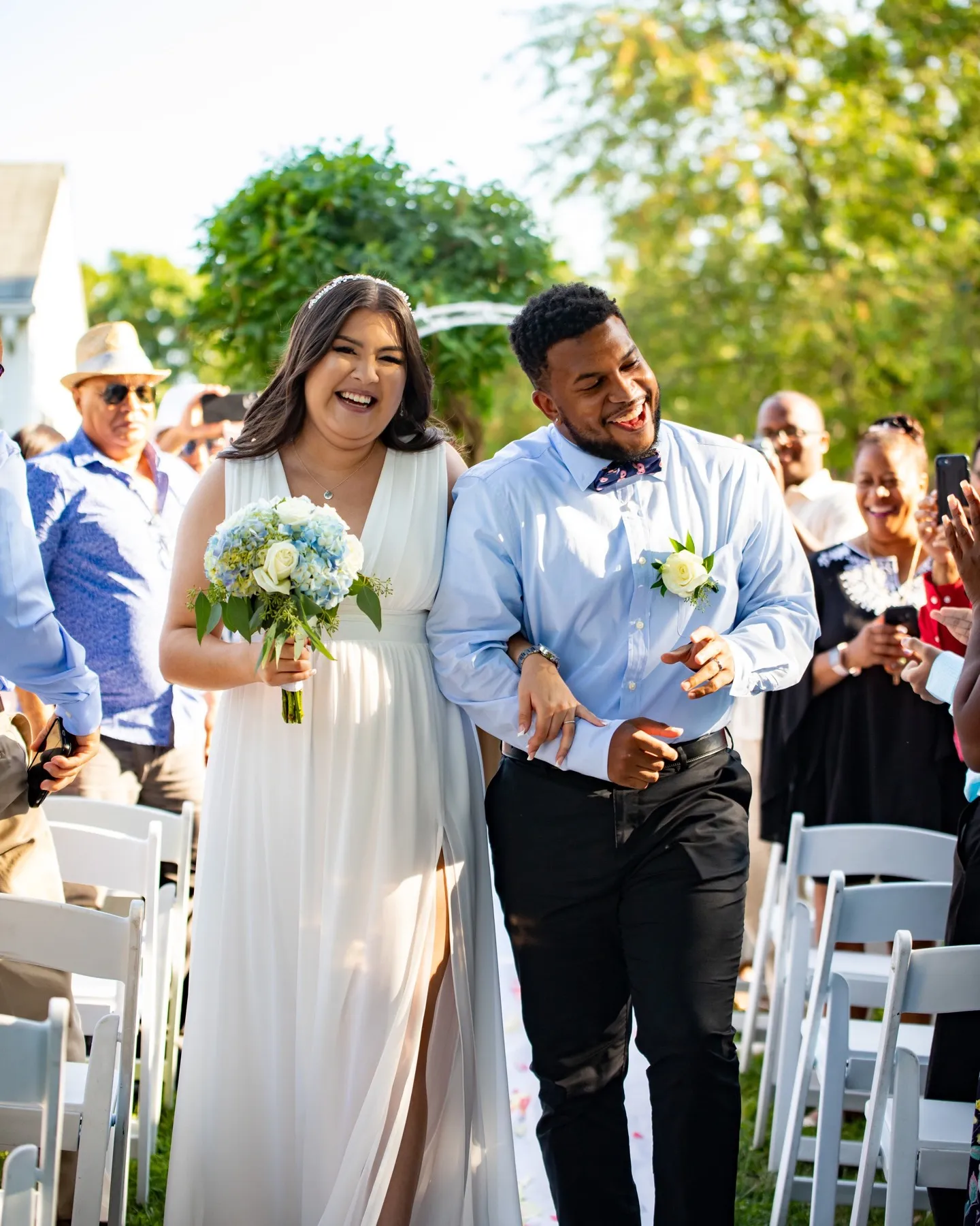 Leslie + Michael wedding ceremony at Bridgeport, CT