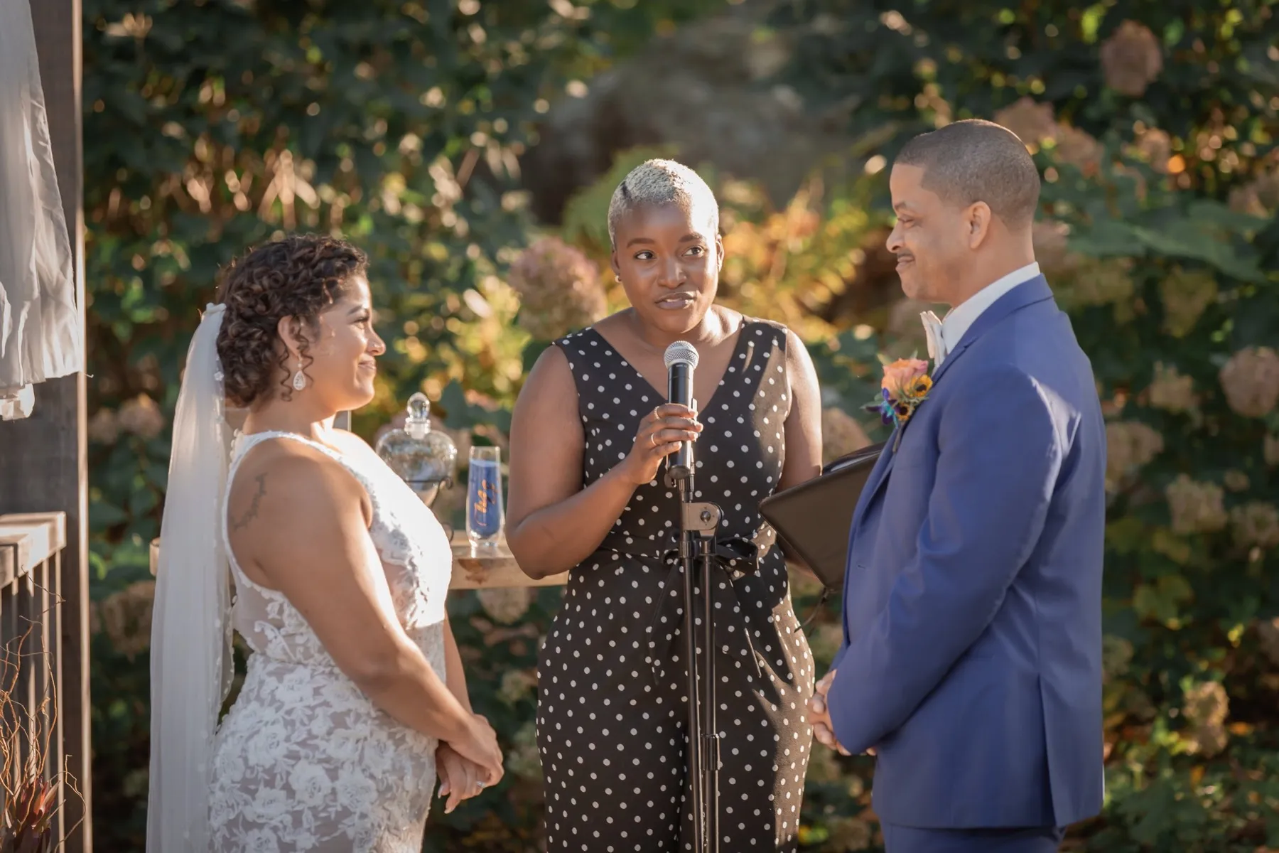 Millie + Rick wedding ceremony at THC The Hops Company, CT