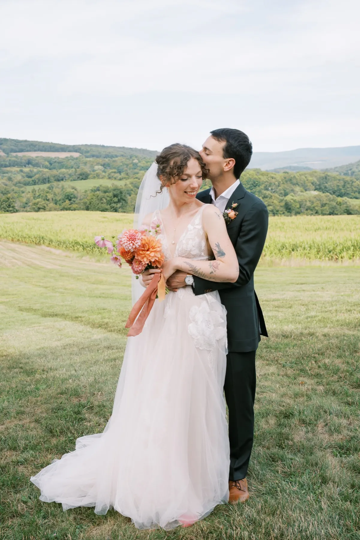 Zoie + Mark wedding ceremony at Sunny River Estates, Hudson Valley, NY