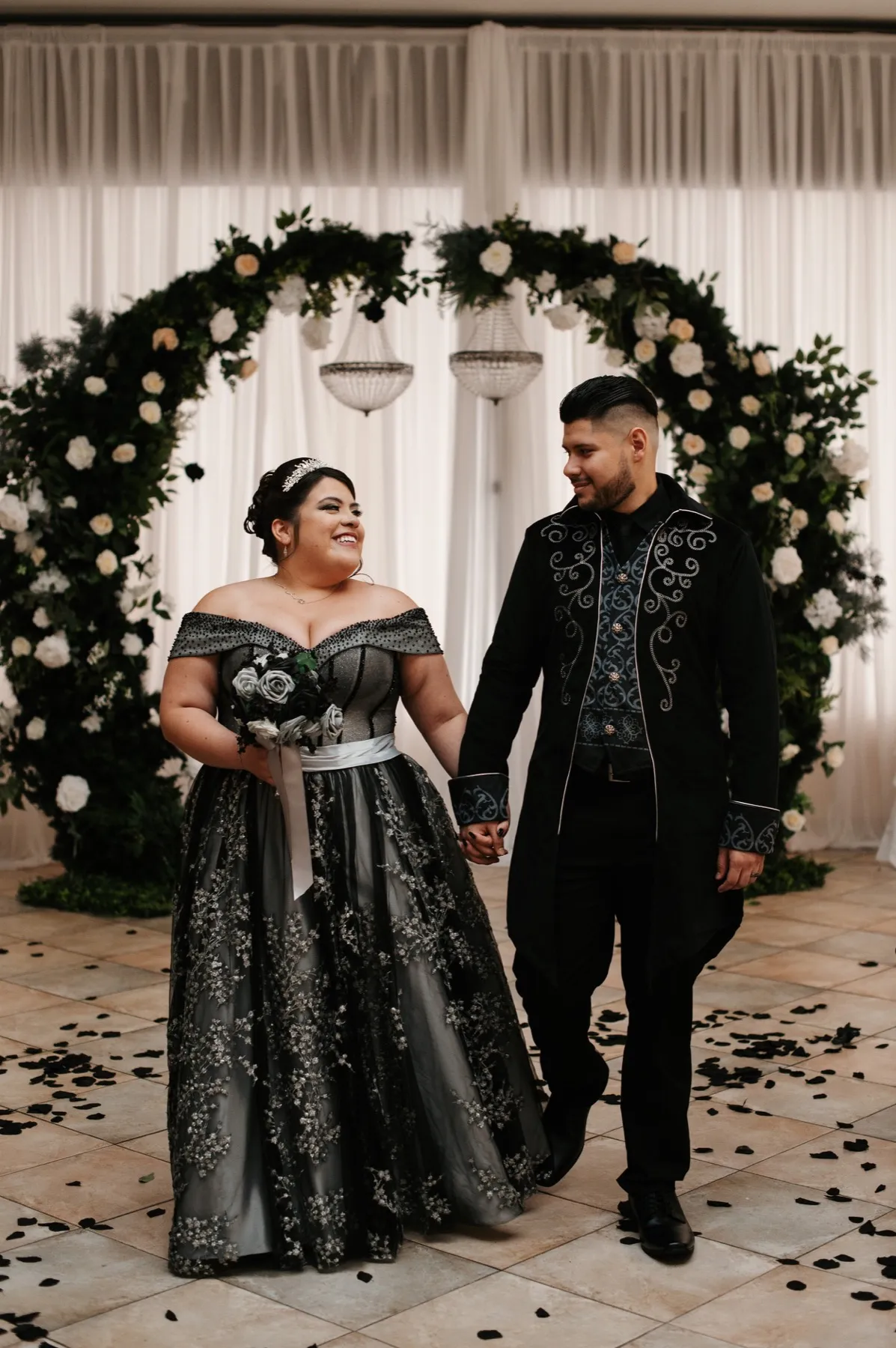 Erika + Willie wedding portrait at The Elan, Lodi, NJ