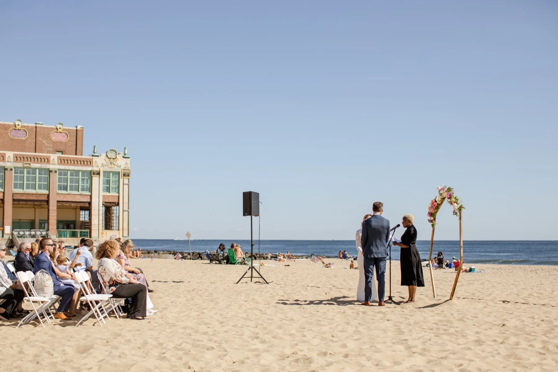 Gina + Matt wedding portrait at Tim McLoone's Supper Club, Asbury Park NJ