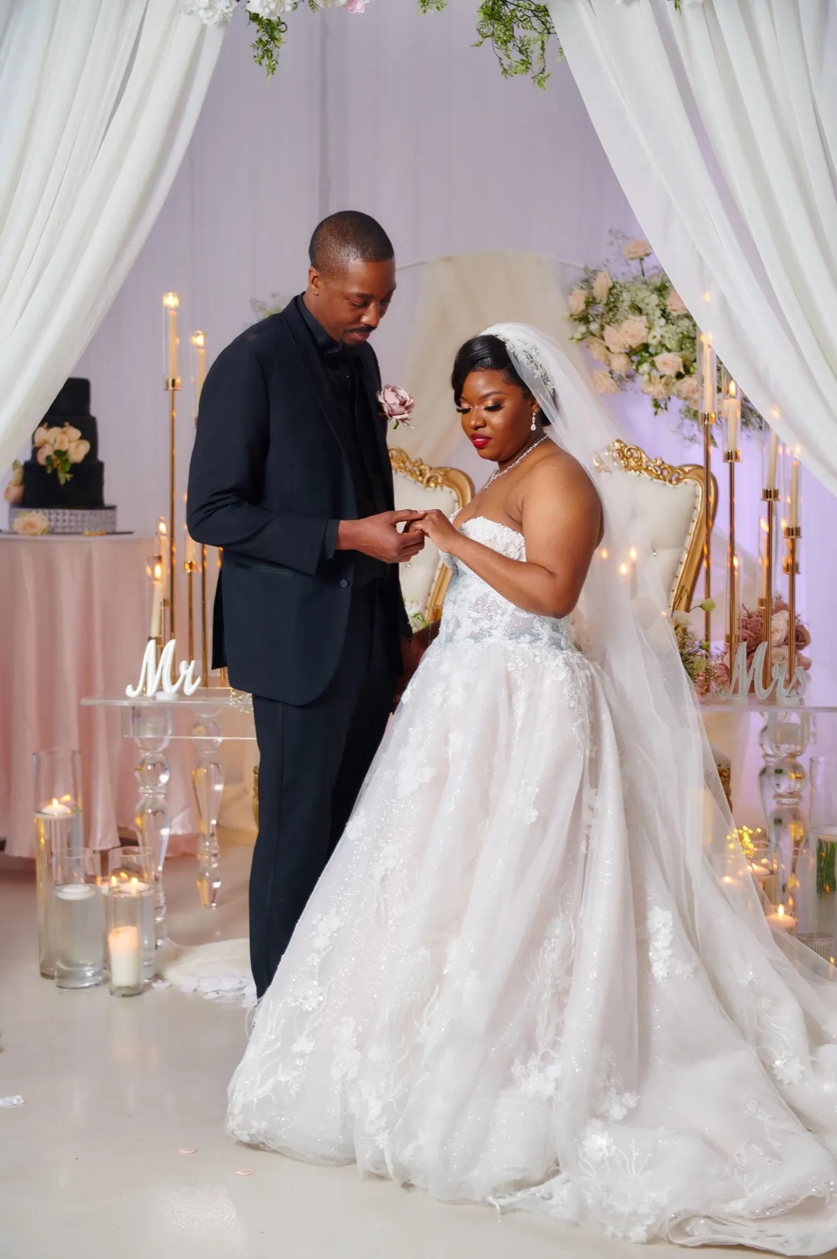 Danielle + Jermaine celebrating after the ceremony at The J Loft, Brooklyn, NY Sister venue: W Loft Weddings