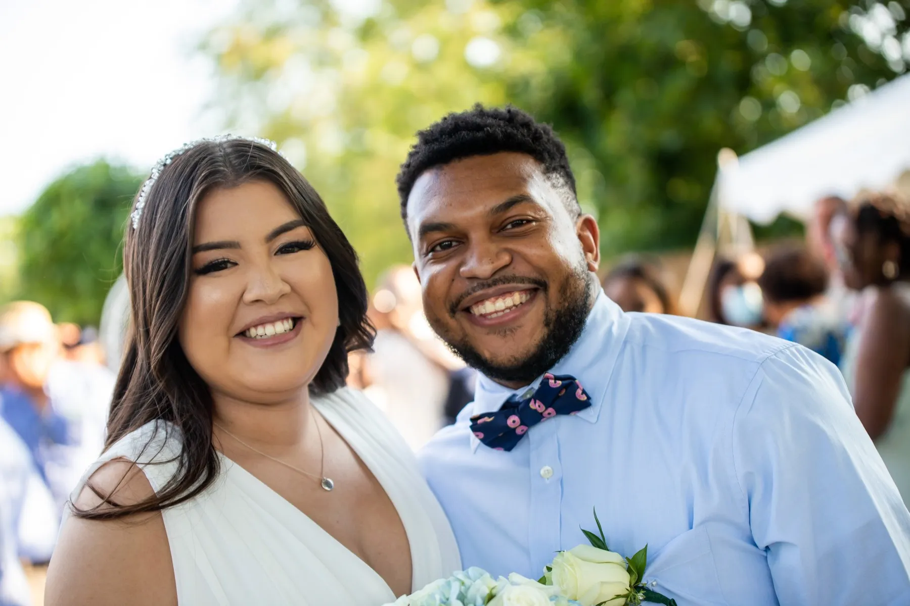 Wedding day moment for Leslie + Michael at Bridgeport, CT