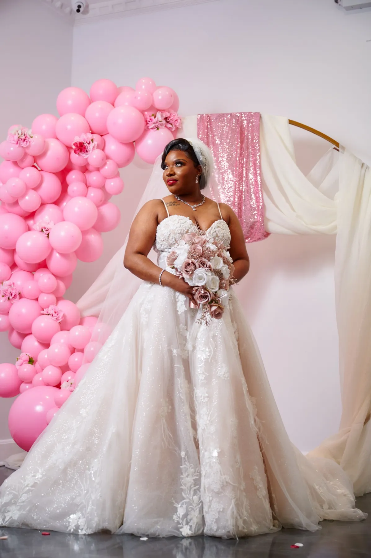 Wedding day moment for Danielle + Jermaine at The J Loft, Brooklyn, NY Sister venue: W Loft Weddings