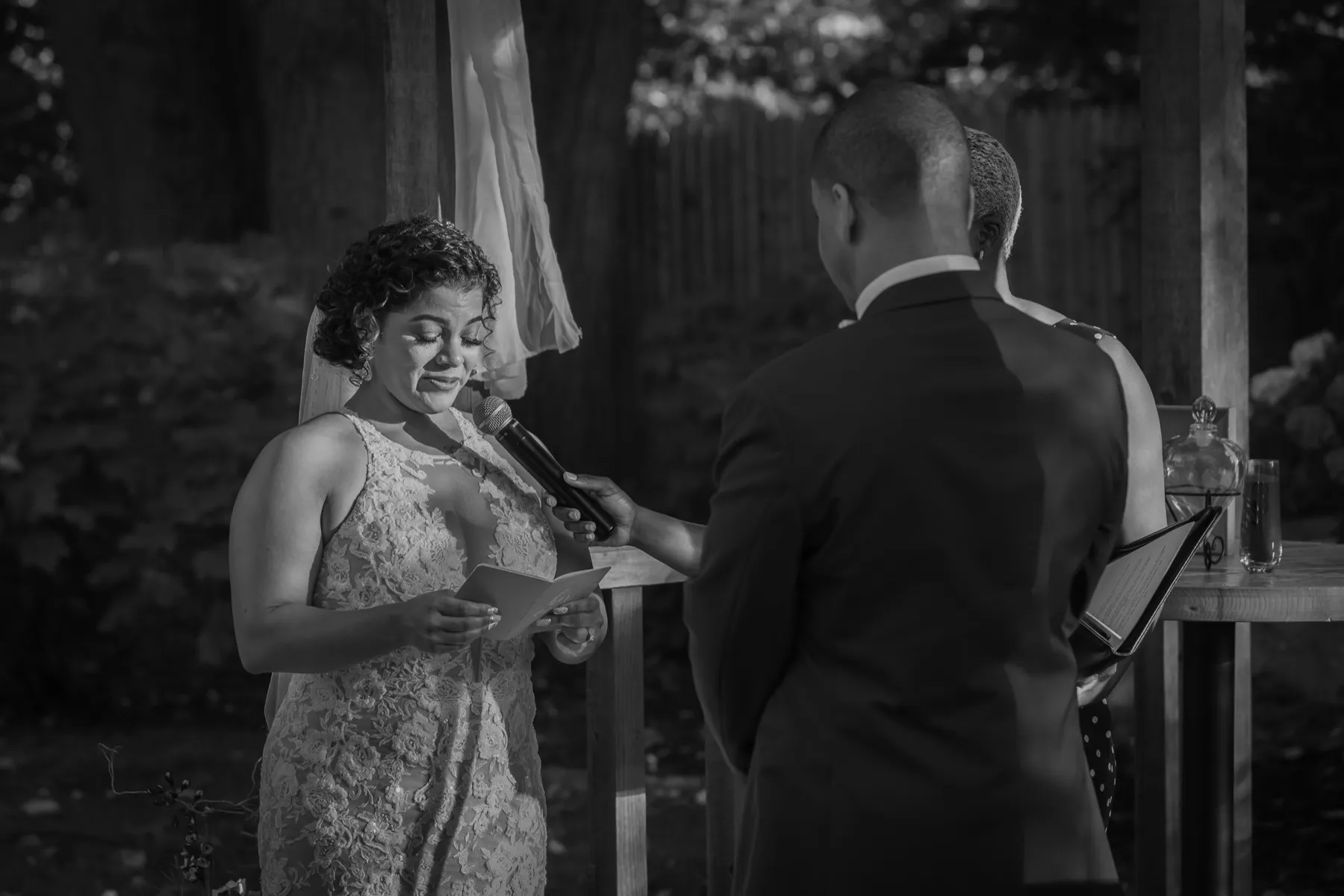 Millie + Rick wedding ceremony at THC The Hops Company, CT