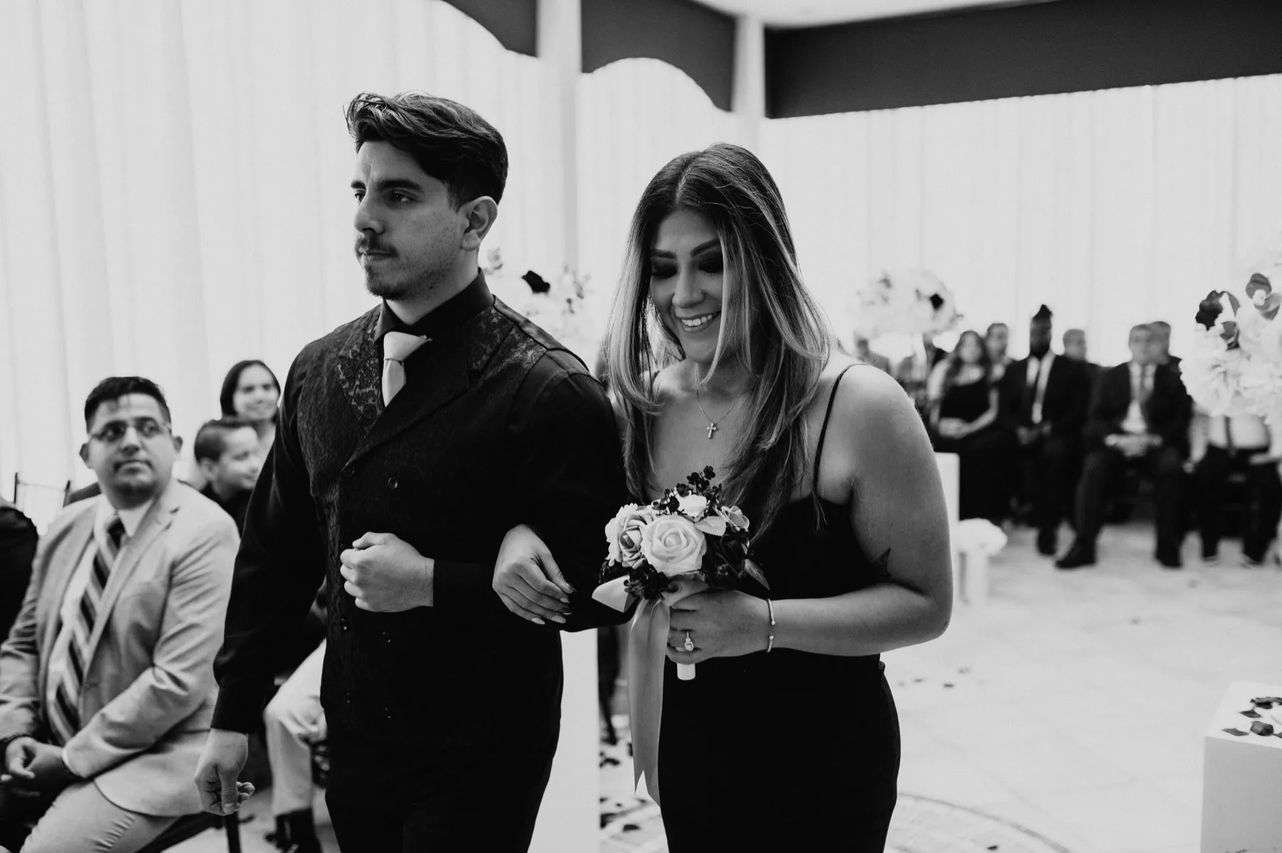 Erika + Willie wedding ceremony at The Elan, Lodi, NJ