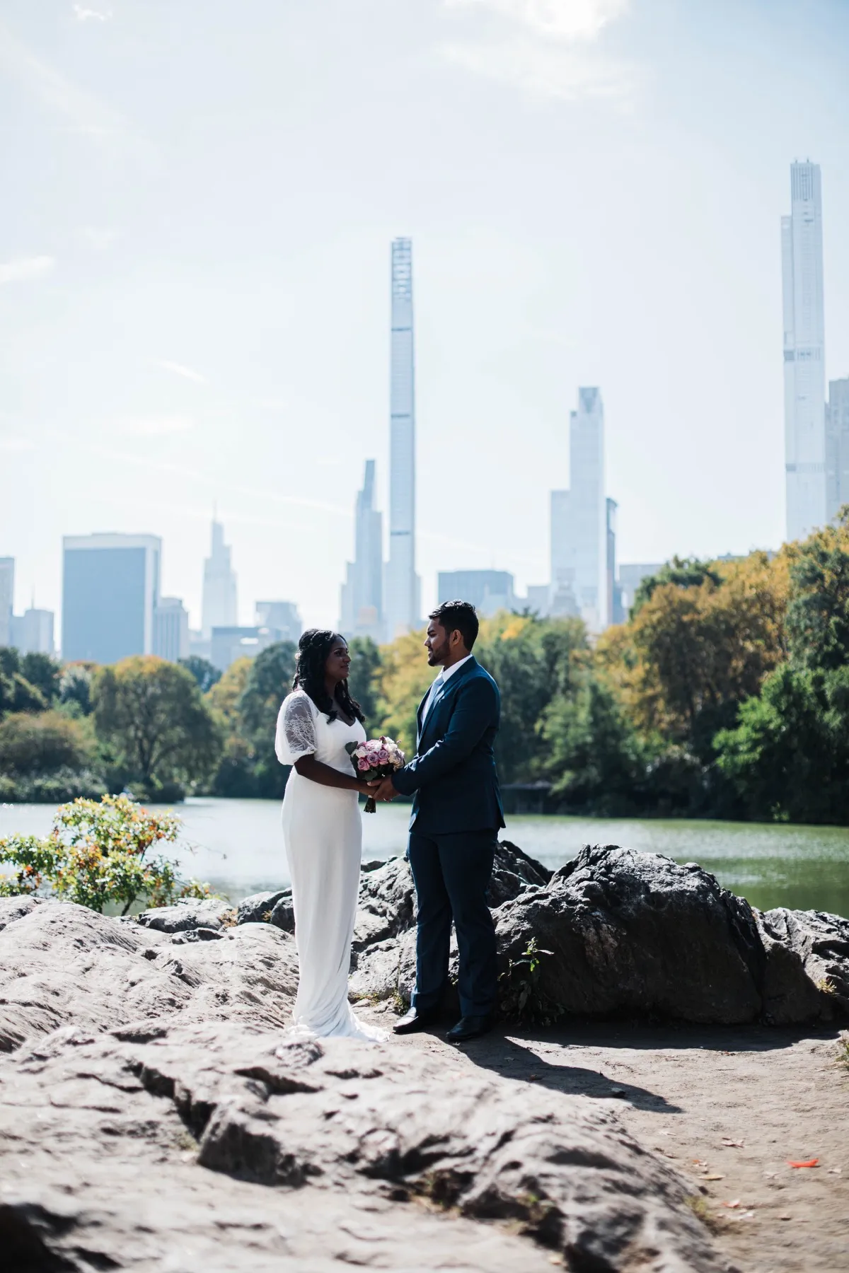 Clashani + Gihan wedding ceremony at Ladies Pavilion, Central Park Wedding